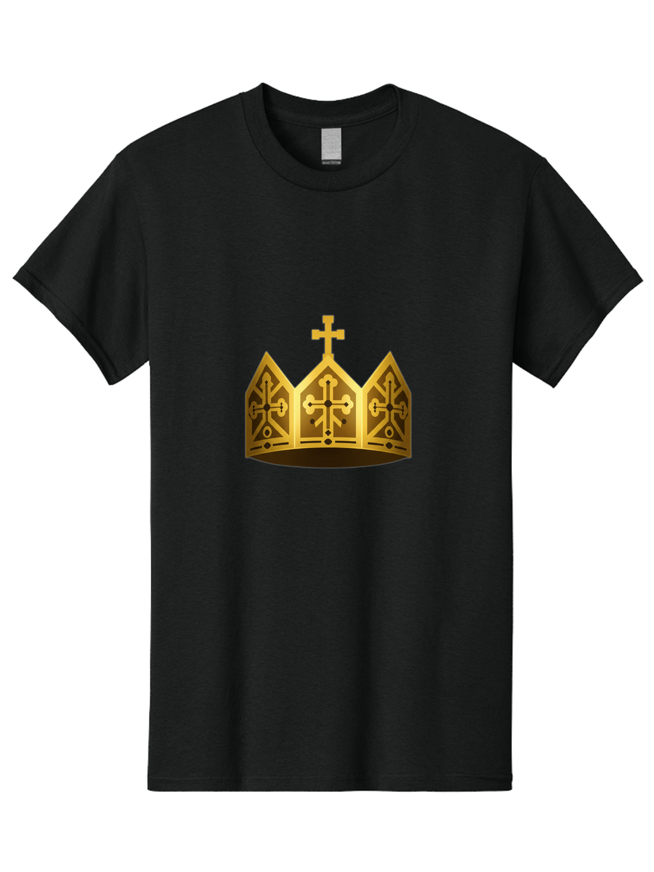 Gold-Crown-With-Cross Men'S Graphic Tee, 100% Cotton, Comfortable Casual Summer Wear, Machine Washable, Vintage Camera, Old Camera, Antique Camera, Black Camera, Classic Photography, Photography Equipment, Nostalgic Device, Film Camera, Bag537