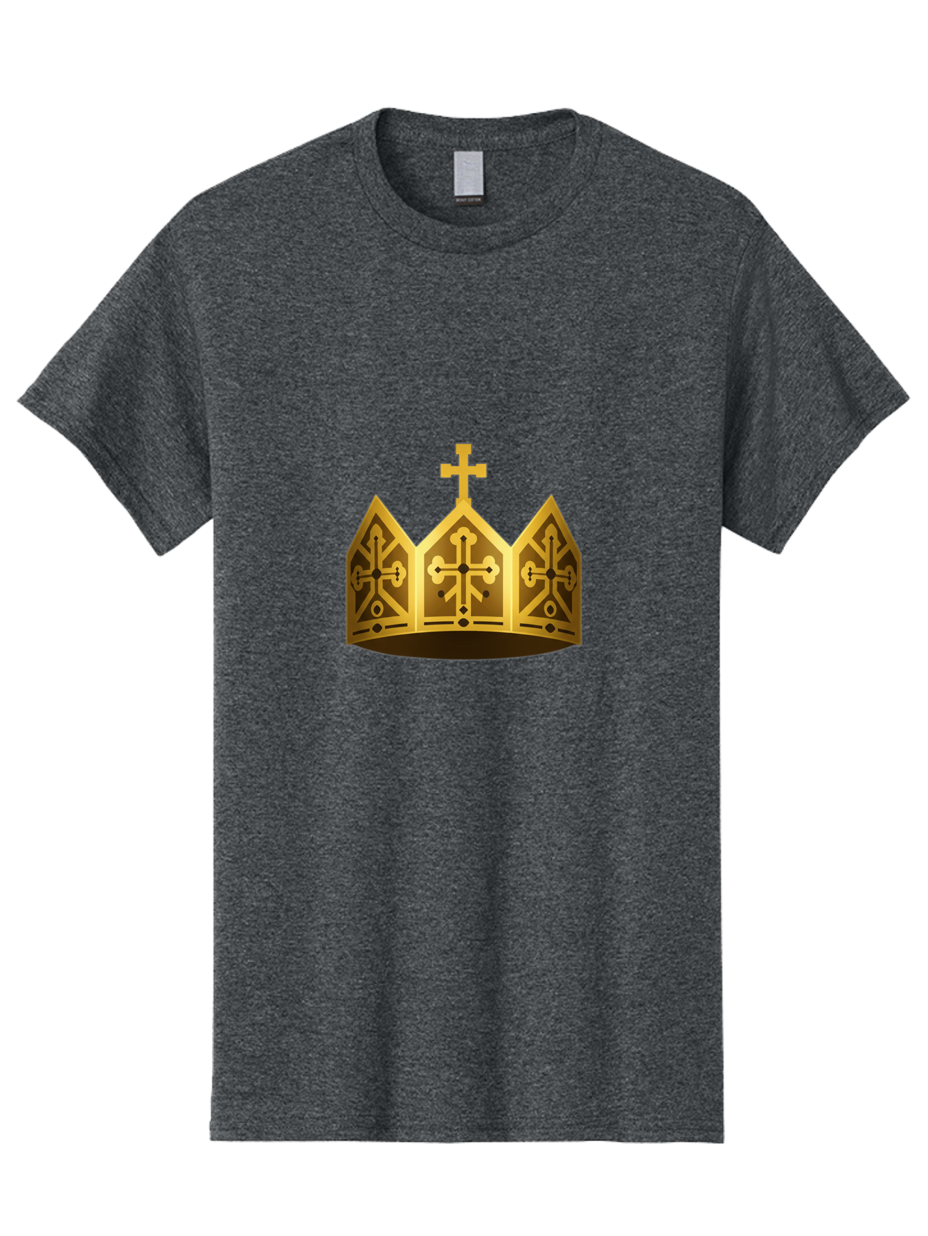 Gold-Crown-With-Cross Men'S Graphic Tee, 100% Cotton, Comfortable Casual Summer Wear, Machine Washable, Vintage Camera, Old Camera, Antique Camera, Black Camera, Classic Photography, Photography Equipment, Nostalgic Device, Film Camera, Bag537