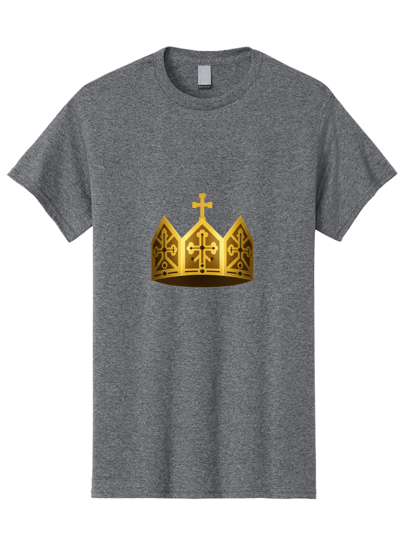 Gold-Crown-With-Cross Men'S Graphic Tee, 100% Cotton, Comfortable Casual Summer Wear, Machine Washable, Vintage Camera, Old Camera, Antique Camera, Black Camera, Classic Photography, Photography Equipment, Nostalgic Device, Film Camera, Bag537