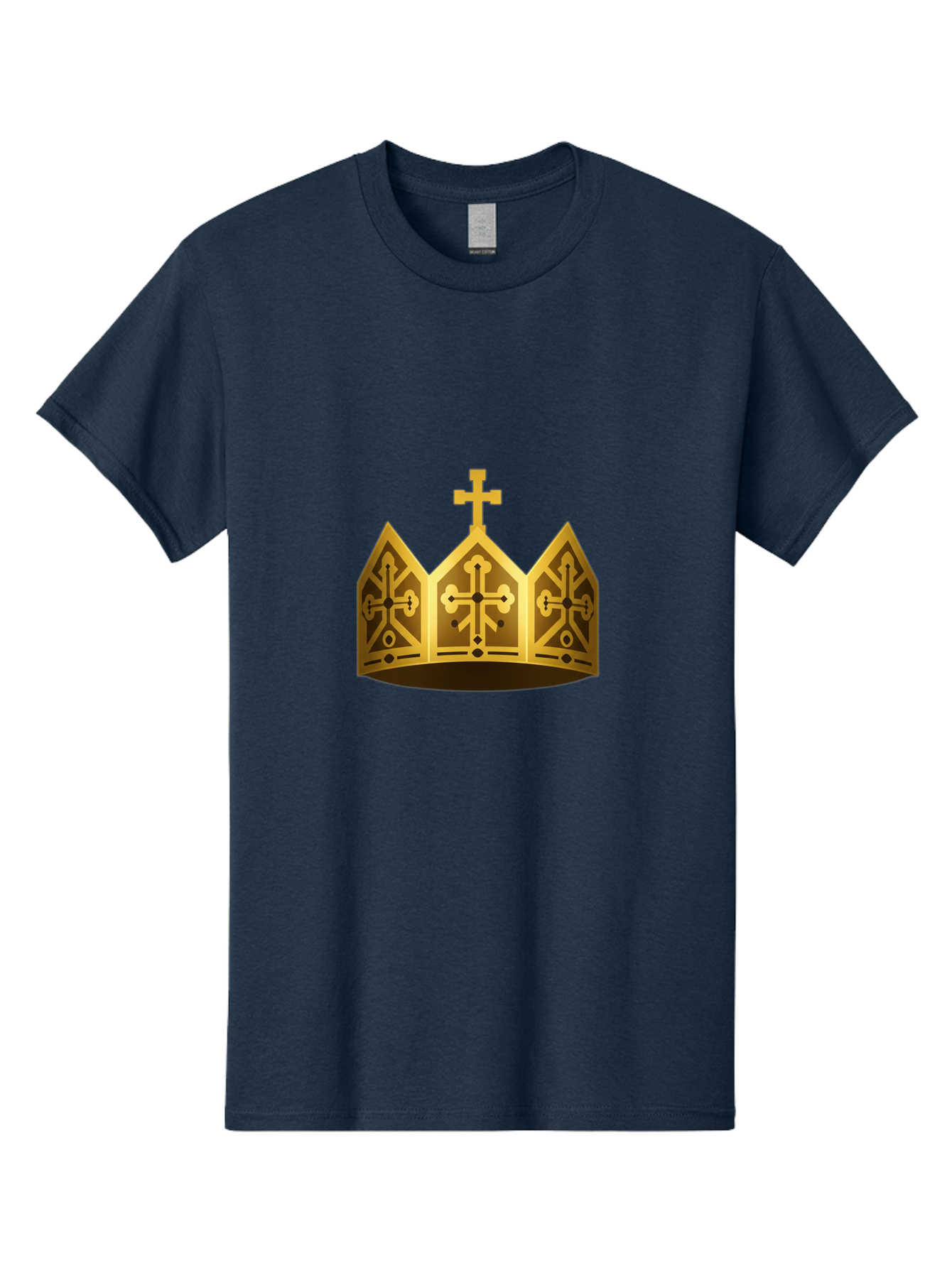 Gold-Crown-With-Cross Men'S Graphic Tee, 100% Cotton, Comfortable Casual Summer Wear, Machine Washable, Vintage Camera, Old Camera, Antique Camera, Black Camera, Classic Photography, Photography Equipment, Nostalgic Device, Film Camera, Bag537