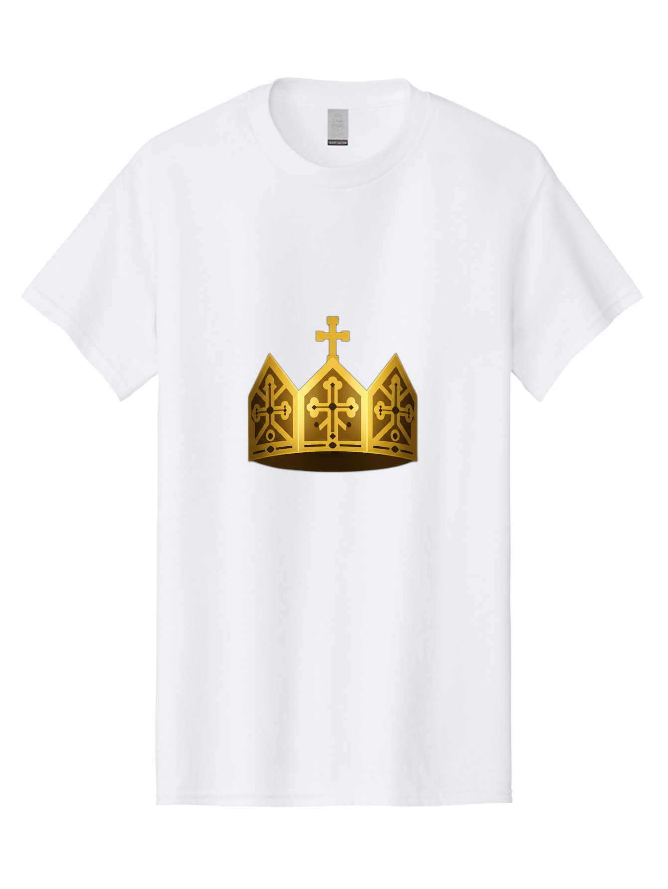Gold-Crown-With-Cross Men'S Graphic Tee, 100% Cotton, Comfortable Casual Summer Wear, Machine Washable, Vintage Camera, Old Camera, Antique Camera, Black Camera, Classic Photography, Photography Equipment, Nostalgic Device, Film Camera, Bag537