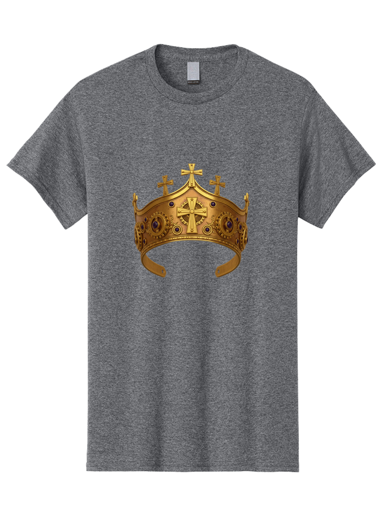 Gold-Crown-With-Crosses Men'S Graphic Tee, 100% Cotton, Comfortable Casual Summer Wear, Machine Washable, Vintage Camera, Old Camera, Antique Camera, Black Camera, Classic Photography, Photography Equipment, Nostalgic Device, Film Camera, Bag538