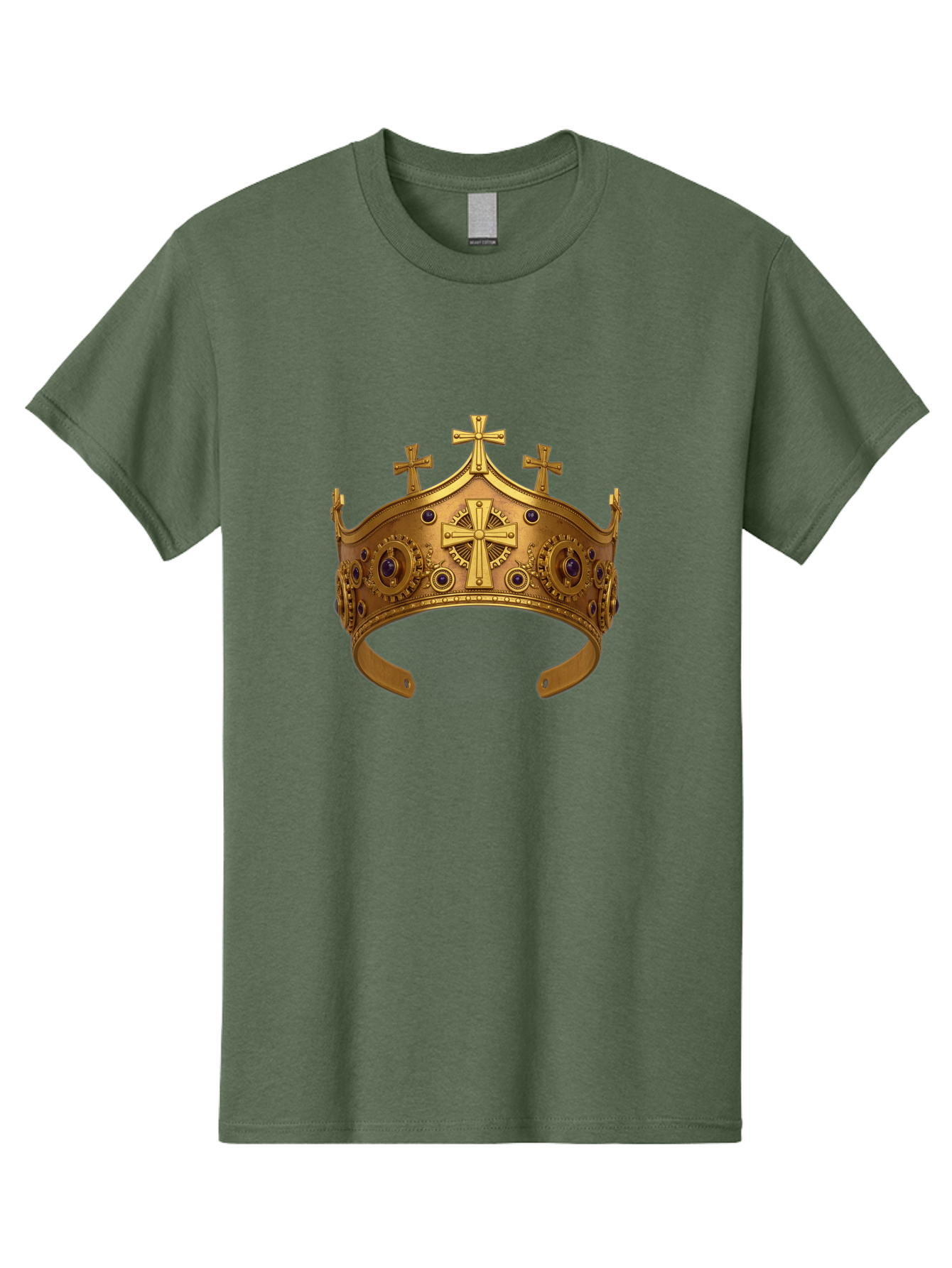 Gold-Crown-With-Crosses Men'S Graphic Tee, 100% Cotton, Comfortable Casual Summer Wear, Machine Washable, Vintage Camera, Old Camera, Antique Camera, Black Camera, Classic Photography, Photography Equipment, Nostalgic Device, Film Camera, Bag538
