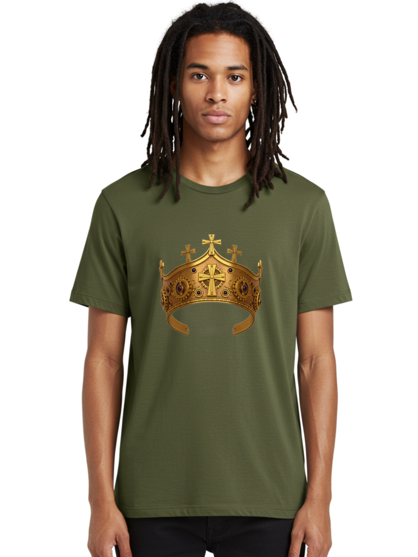 Gold-Crown-With-Crosses Men'S Graphic Tee, 100% Cotton, Comfortable Casual Summer Wear, Machine Washable, Vintage Camera, Old Camera, Antique Camera, Black Camera, Classic Photography, Photography Equipment, Nostalgic Device, Film Camera, Bag538