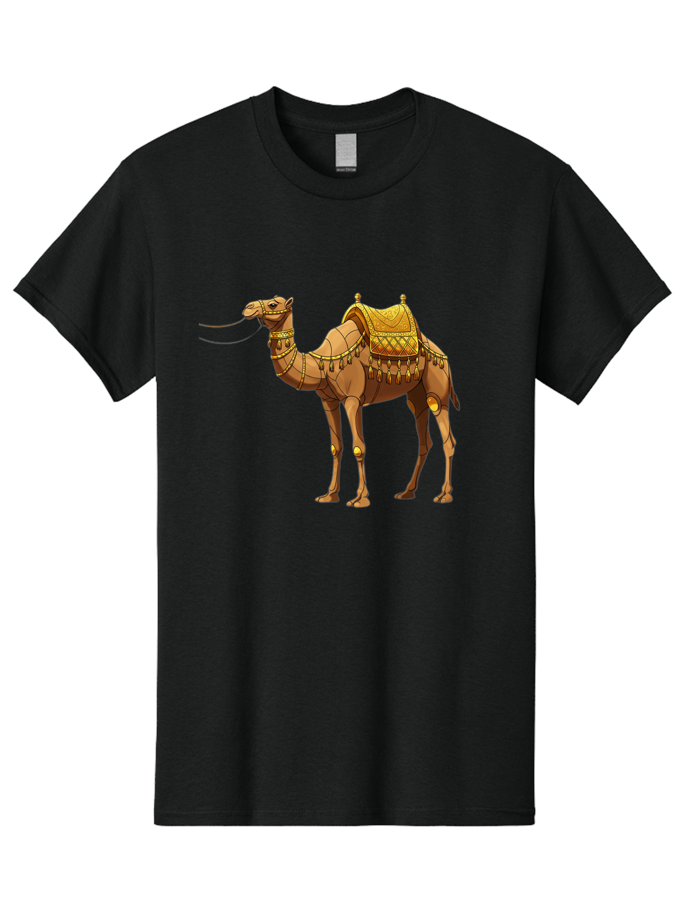 Golden-Camel-1 Men'S Graphic Tee, 100% Cotton, Comfortable Casual Summer Wear, Machine Washable, Vintage Camera, Old Camera, Antique Camera, Black Camera, Classic Photography, Photography Equipment, Nostalgic Device, Film Camera, Camera Art Bag546