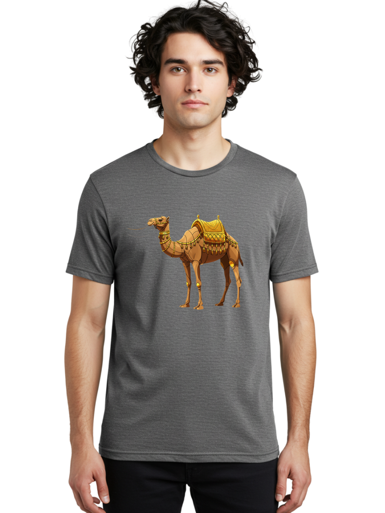 Golden-Camel-1 Men'S Graphic Tee, 100% Cotton, Comfortable Casual Summer Wear, Machine Washable, Vintage Camera, Old Camera, Antique Camera, Black Camera, Classic Photography, Photography Equipment, Nostalgic Device, Film Camera, Camera Art Bag546