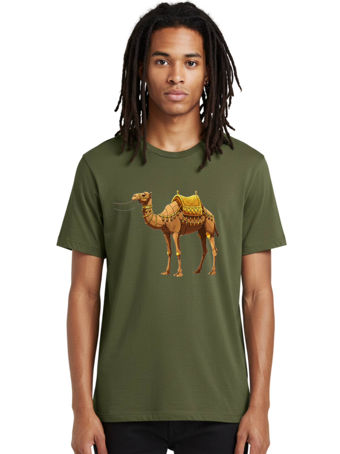 Golden-Camel-1 Men'S Graphic Tee, 100% Cotton, Comfortable Casual Summer Wear, Machine Washable, Vintage Camera, Old Camera, Antique Camera, Black Camera, Classic Photography, Photography Equipment, Nostalgic Device, Film Camera, Camera Art Bag546