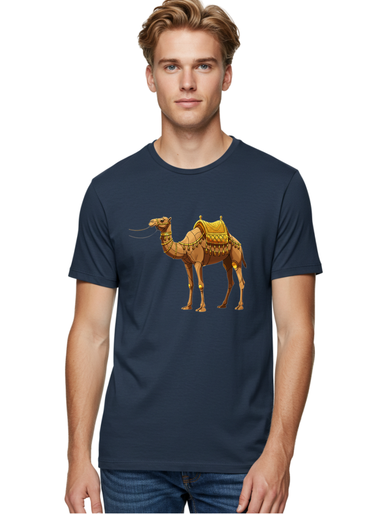 Golden-Camel-1 Men'S Graphic Tee, 100% Cotton, Comfortable Casual Summer Wear, Machine Washable, Vintage Camera, Old Camera, Antique Camera, Black Camera, Classic Photography, Photography Equipment, Nostalgic Device, Film Camera, Camera Art Bag546
