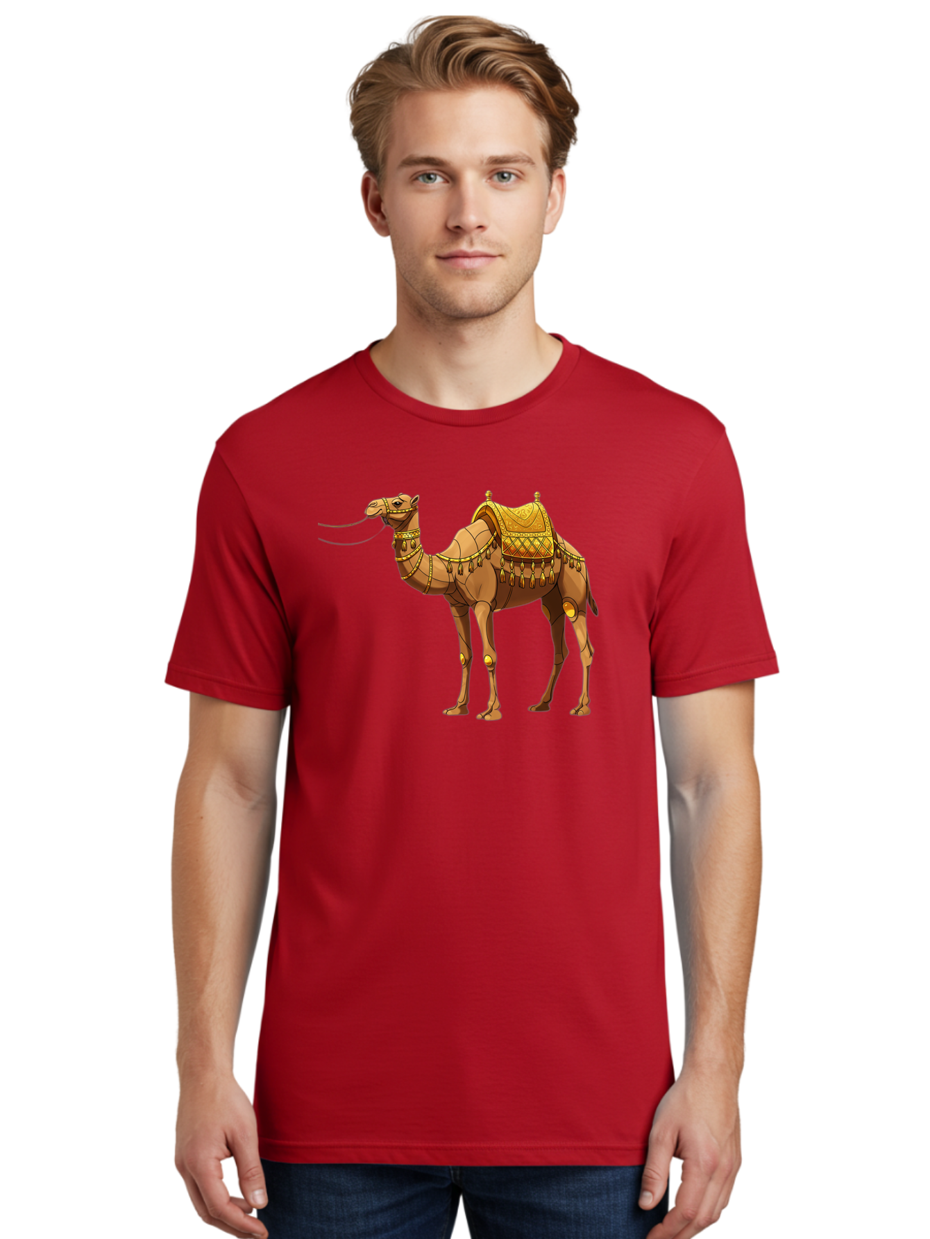 Golden-Camel-1 Men'S Graphic Tee, 100% Cotton, Comfortable Casual Summer Wear, Machine Washable, Vintage Camera, Old Camera, Antique Camera, Black Camera, Classic Photography, Photography Equipment, Nostalgic Device, Film Camera, Camera Art Bag546