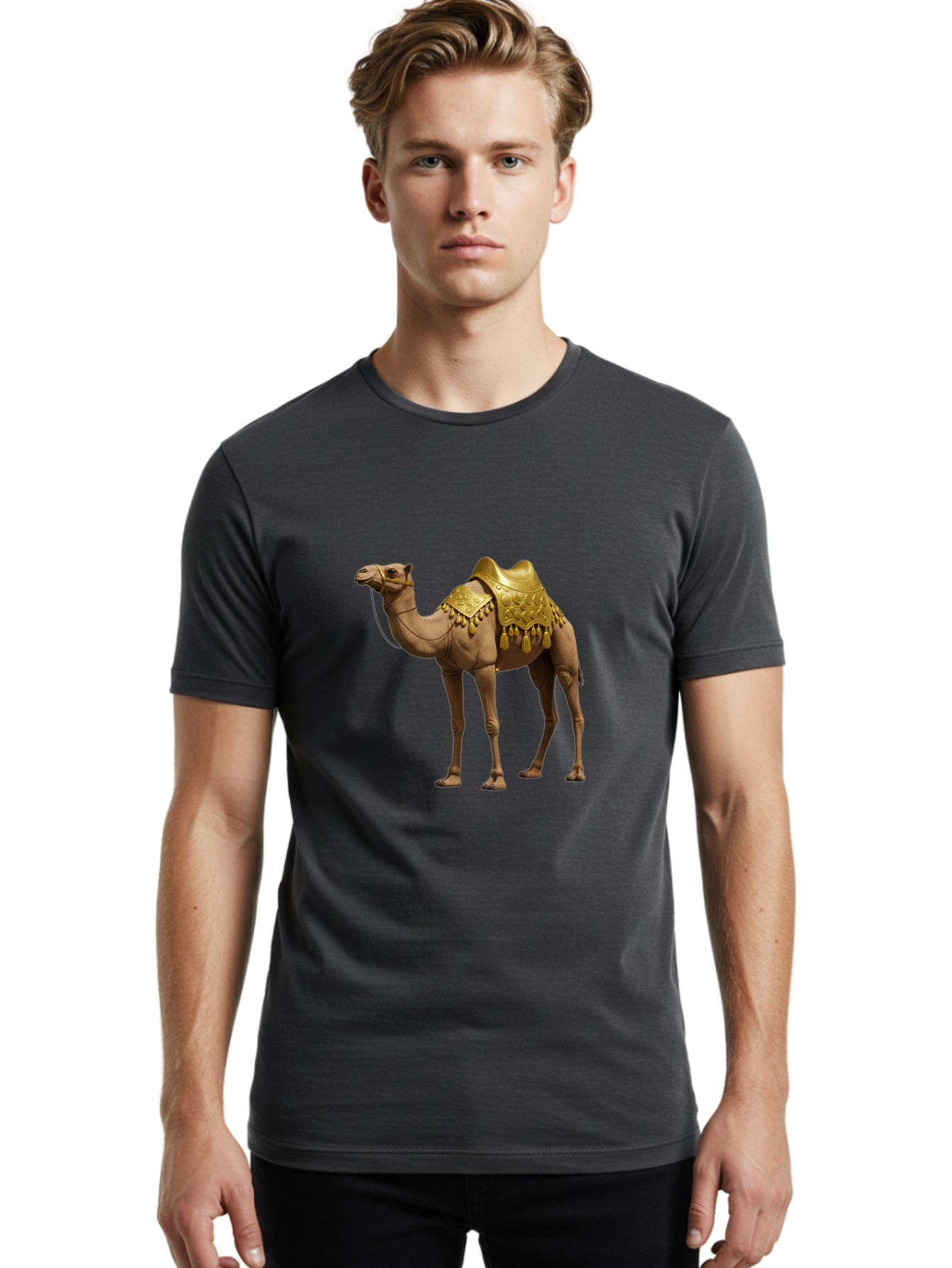 Golden-Camel Men'S Graphic Tee, 100% Cotton, Comfortable Casual Summer Wear, Machine Washable, Vintage Camera, Old Camera, Antique Camera, Black Camera, Classic Photography, Photography Equipment, Nostalgic Device, Film Camera, Camera Art Bag547