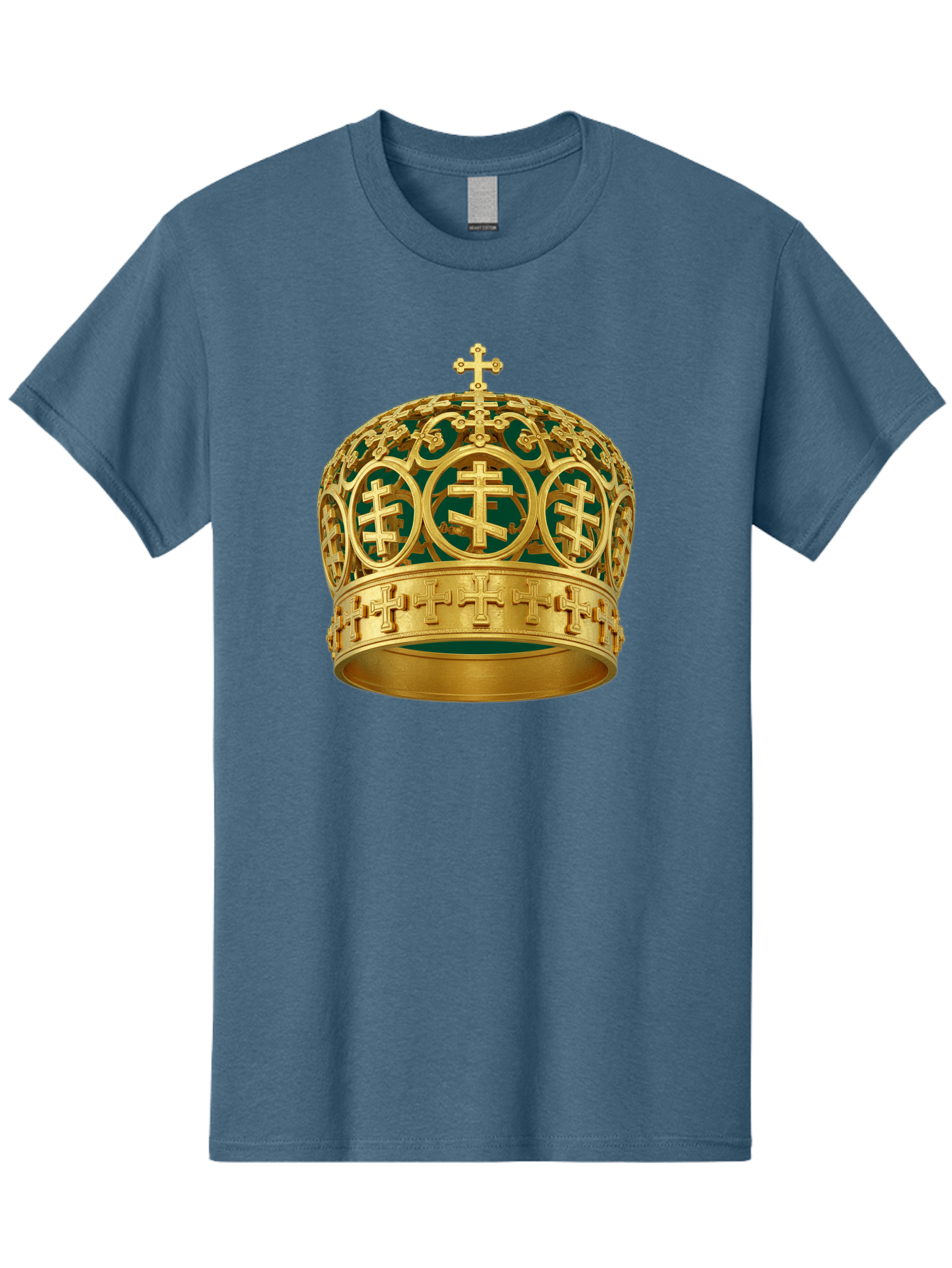 Golden-Cross-Crown Men'S Graphic Tee, 100% Cotton, Comfortable Casual Summer Wear, Machine Washable, Vintage Camera, Old Camera, Antique Camera, Black Camera, Classic Photography, Photography Equipment, Nostalgic Device, Film Camera, Bag549