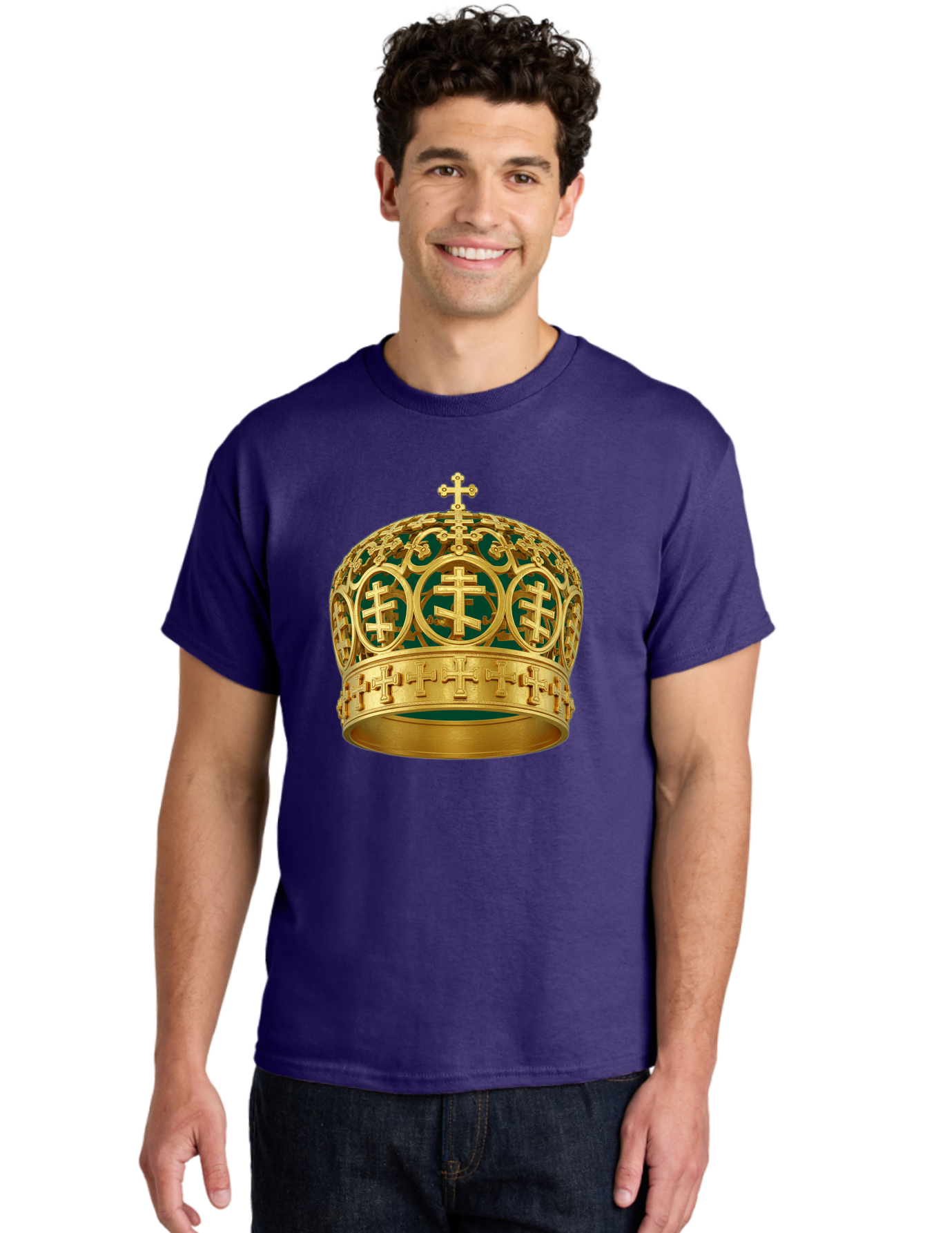 Golden-Cross-Crown Men'S Graphic Tee, 100% Cotton, Comfortable Casual Summer Wear, Machine Washable, Vintage Camera, Old Camera, Antique Camera, Black Camera, Classic Photography, Photography Equipment, Nostalgic Device, Film Camera, Bag549
