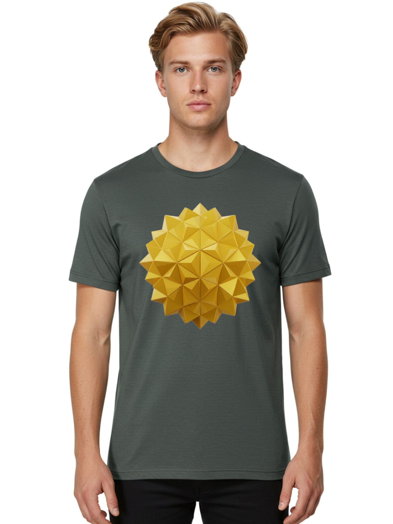 Golden-Polyhedron-Orb Men'S Graphic Tee, 100% Cotton, Comfortable Casual Summer Wear, Machine Washable, Vintage Camera, Old Camera, Antique Camera, Black Camera, Classic Photography, Photography Equipment, Nostalgic Device, Film Camera, Bag553