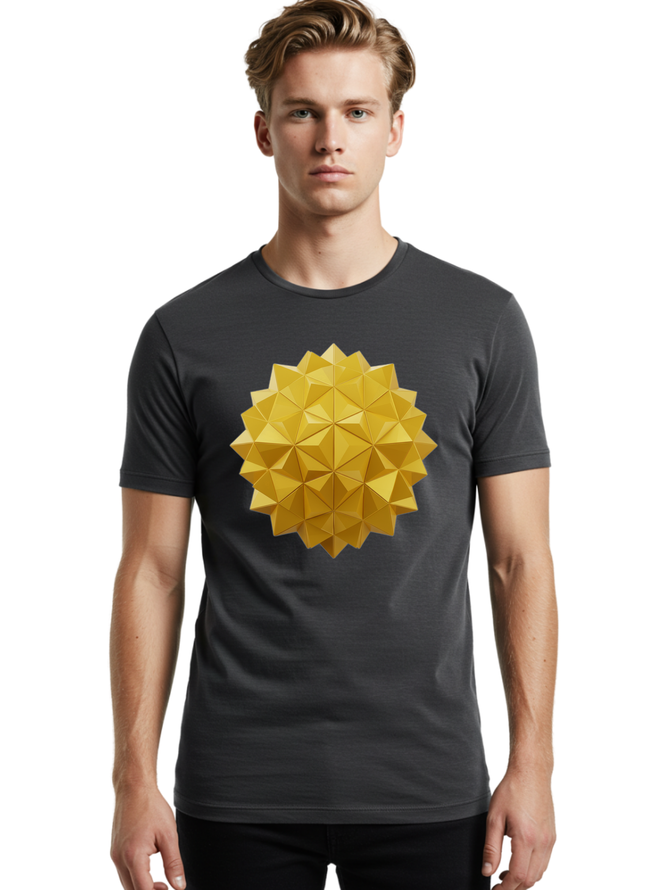 Golden-Polyhedron-Orb Men'S Graphic Tee, 100% Cotton, Comfortable Casual Summer Wear, Machine Washable, Vintage Camera, Old Camera, Antique Camera, Black Camera, Classic Photography, Photography Equipment, Nostalgic Device, Film Camera, Bag553