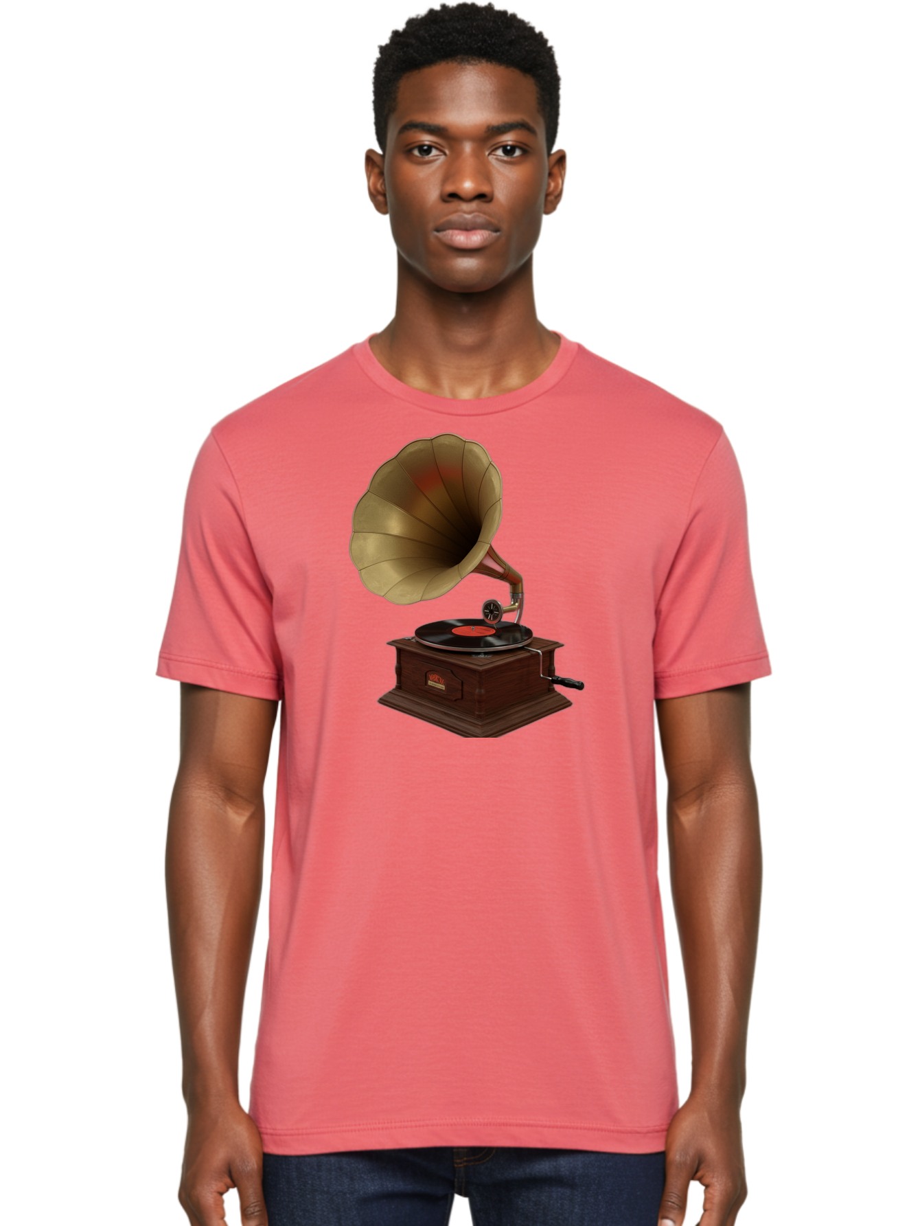 Gramophone Men'S Graphic Tee, 100% Cotton, Comfortable Casual Summer Wear, Machine Washable, Vintage Camera, Old Camera, Antique Camera, Black Camera, Classic Photography, Photography Equipment, Nostalgic Device, Film Camera, Camera Art Bag563