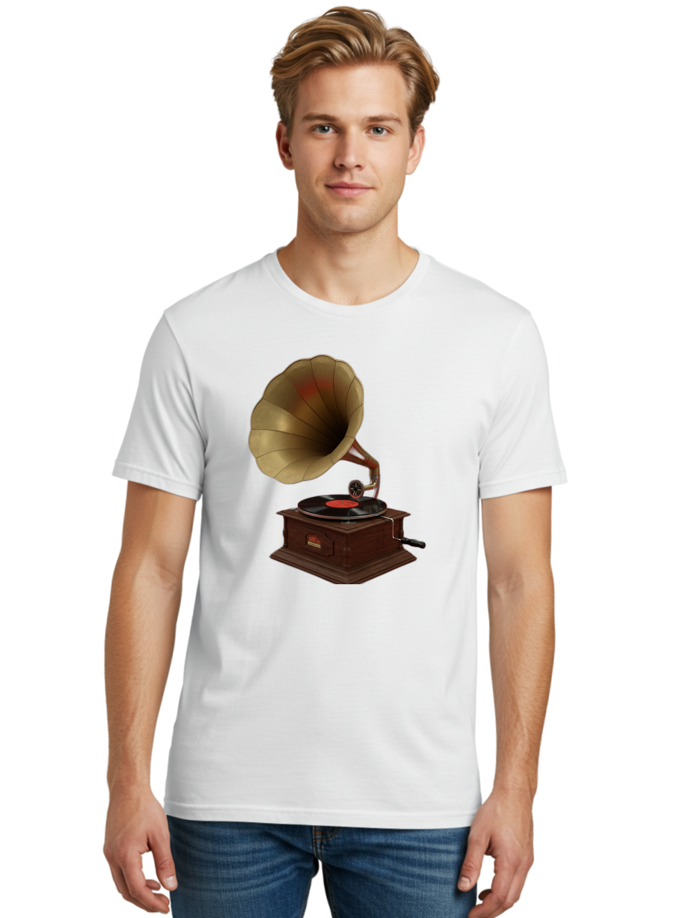 Gramophone Men'S Graphic Tee, 100% Cotton, Comfortable Casual Summer Wear, Machine Washable, Vintage Camera, Old Camera, Antique Camera, Black Camera, Classic Photography, Photography Equipment, Nostalgic Device, Film Camera, Camera Art Bag563