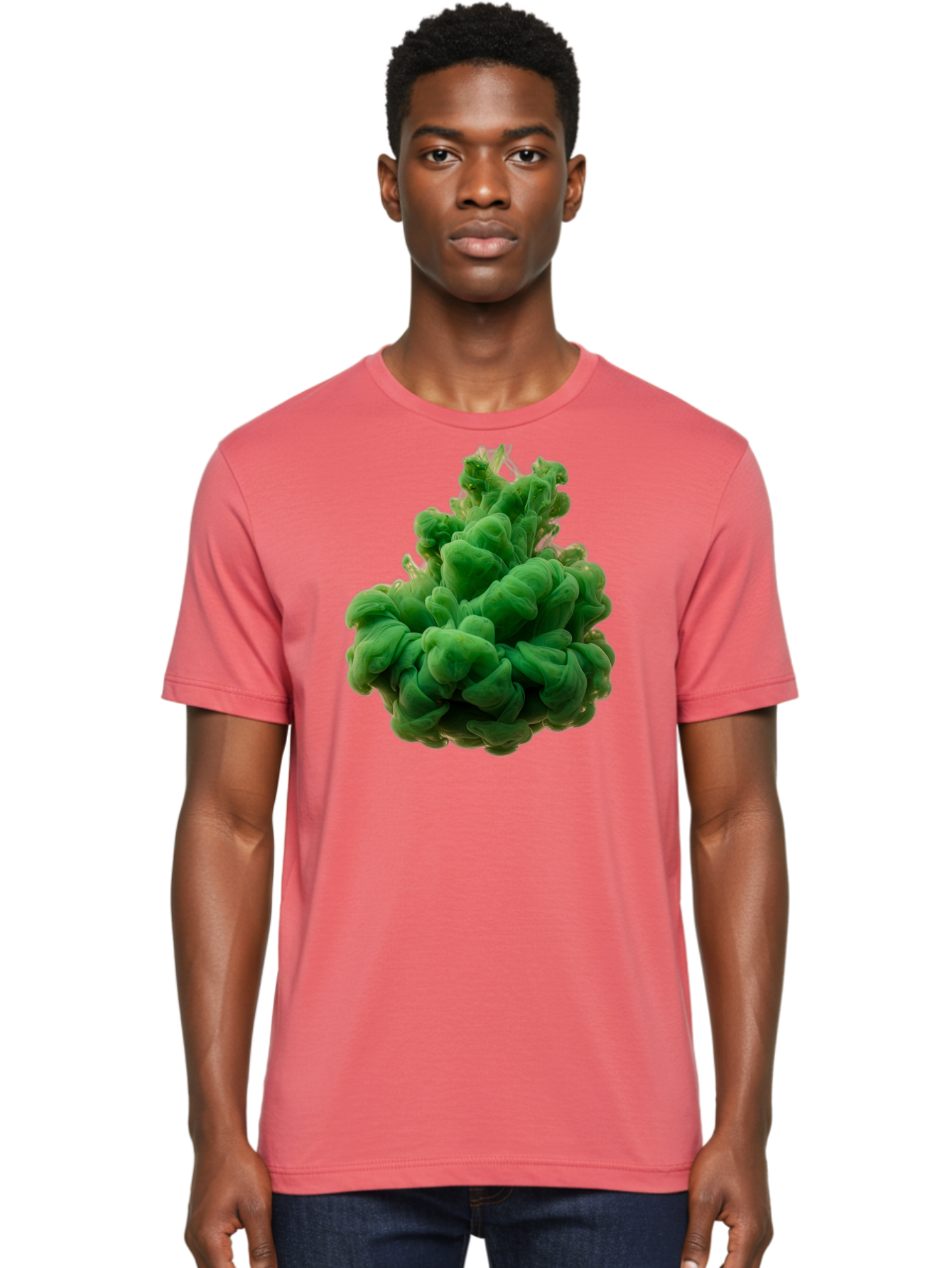 Green-Ink-Splash Men'S Graphic Tee, 100% Cotton, Comfortable Casual Summer Wear, Machine Washable, Vintage Camera, Old Camera, Antique Camera, Black Camera, Classic Photography, Photography Equipment, Nostalgic Device, Film Camera, Camera Art Bag568