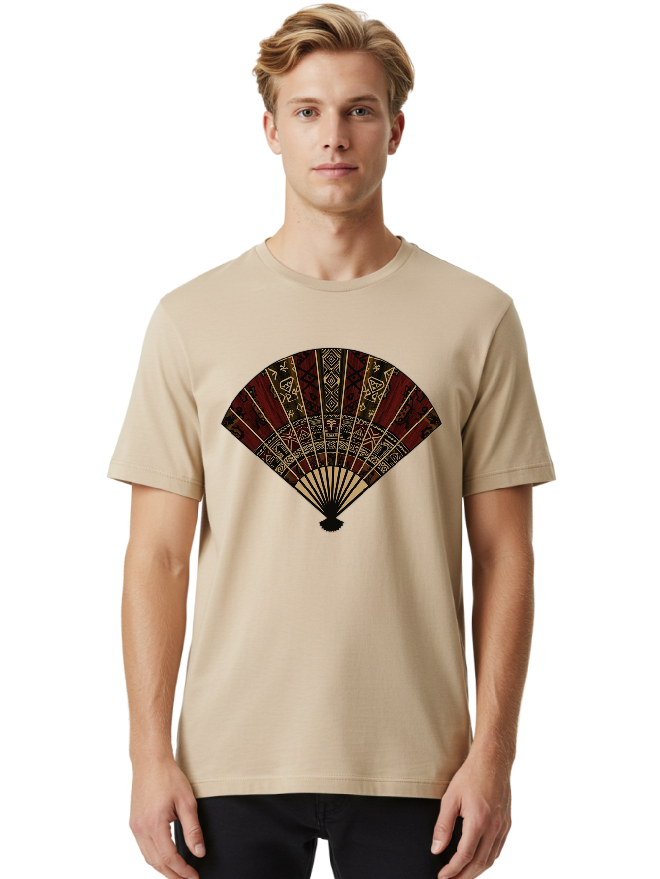 Hand-Fan Men'S Graphic Tee, 100% Cotton, Comfortable Casual Summer Wear, Machine Washable, Vintage Camera, Old Camera, Antique Camera, Black Camera, Classic Photography, Photography Equipment, Nostalgic Device, Film Camera, Camera Art Bag573