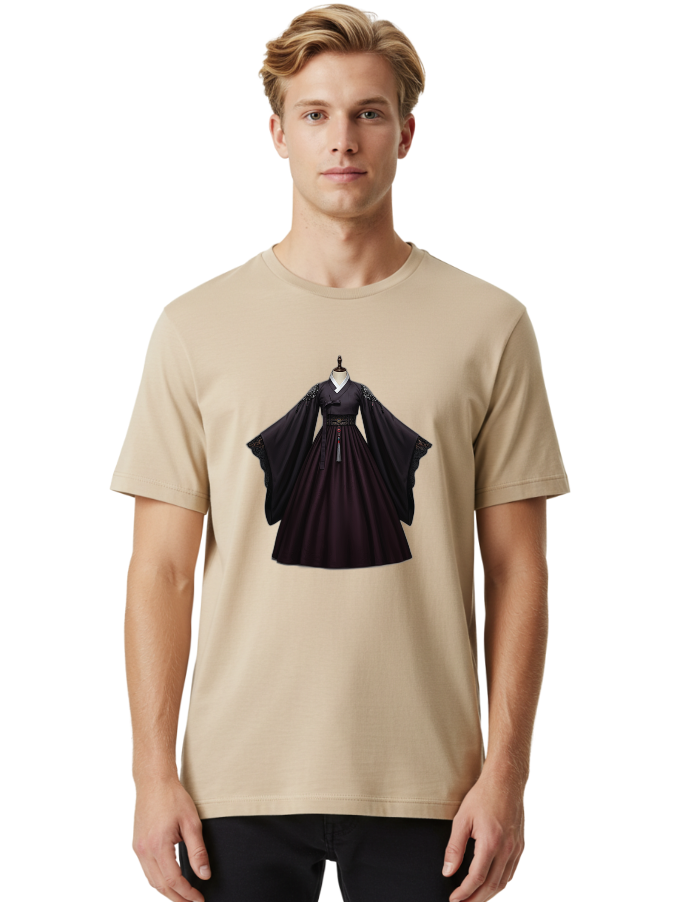 Hanfu-Dress Men'S Graphic Tee, 100% Cotton, Comfortable Casual Summer Wear, Machine Washable, Vintage Camera, Old Camera, Antique Camera, Black Camera, Classic Photography, Photography Equipment, Nostalgic Device, Film Camera, Camera Art Bag579