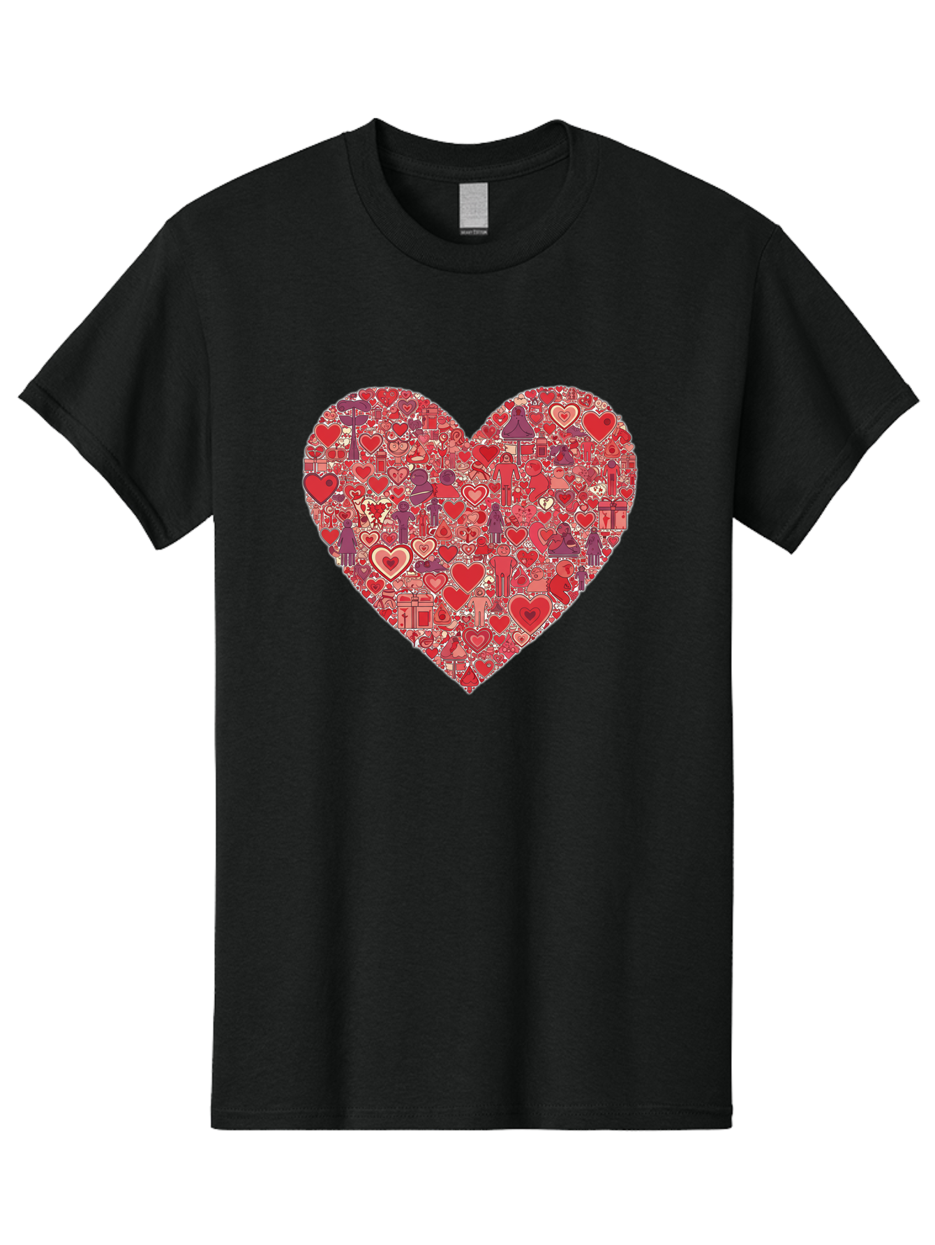 Heart-Collage Men'S Graphic Tee, 100% Cotton, Comfortable Casual Summer Wear, Machine Washable, Vintage Camera, Old Camera, Antique Camera, Black Camera, Classic Photography, Photography Equipment, Nostalgic Device, Film Camera, Camera Art Bag588