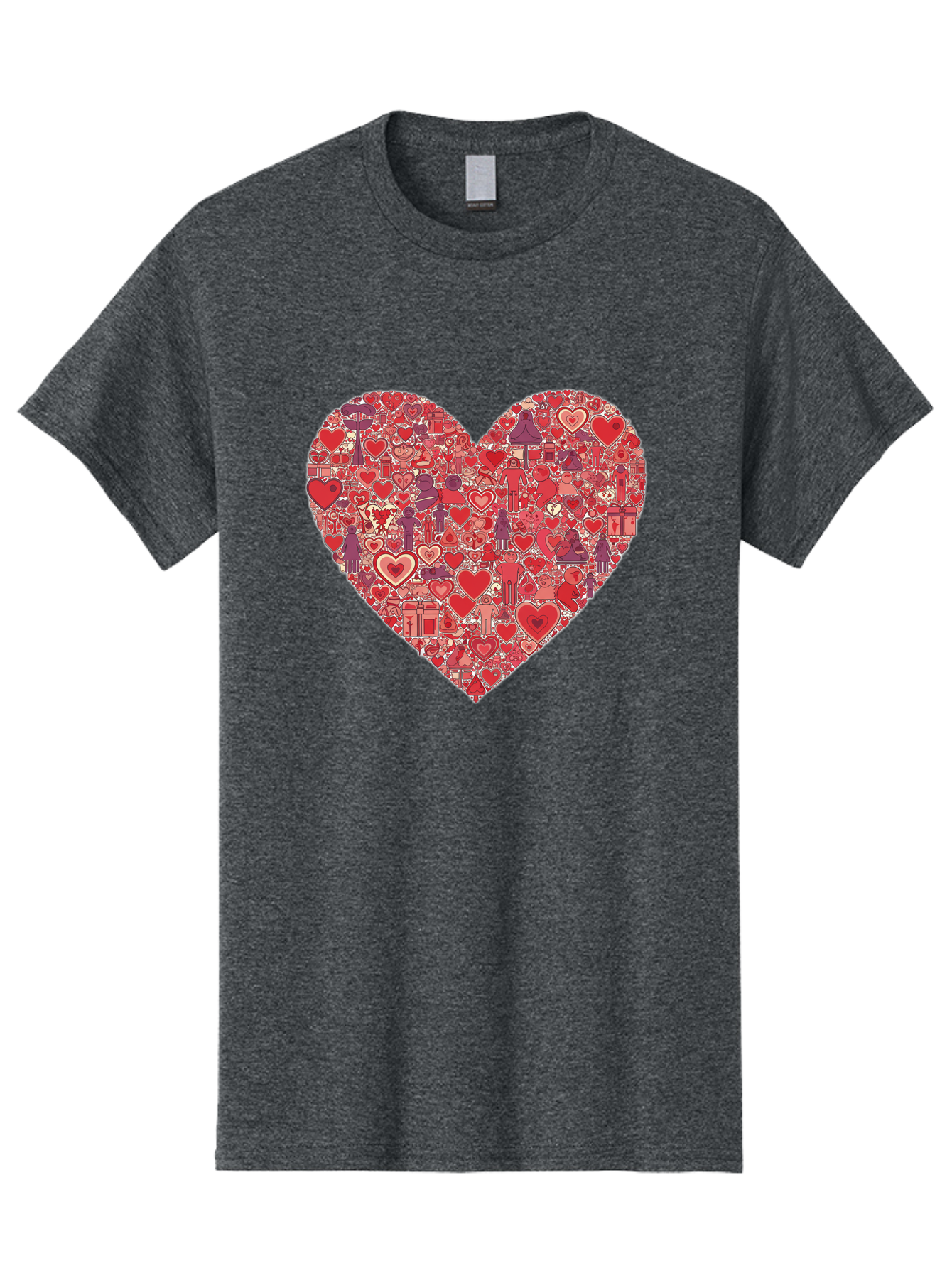 Heart-Collage Men'S Graphic Tee, 100% Cotton, Comfortable Casual Summer Wear, Machine Washable, Vintage Camera, Old Camera, Antique Camera, Black Camera, Classic Photography, Photography Equipment, Nostalgic Device, Film Camera, Camera Art Bag588