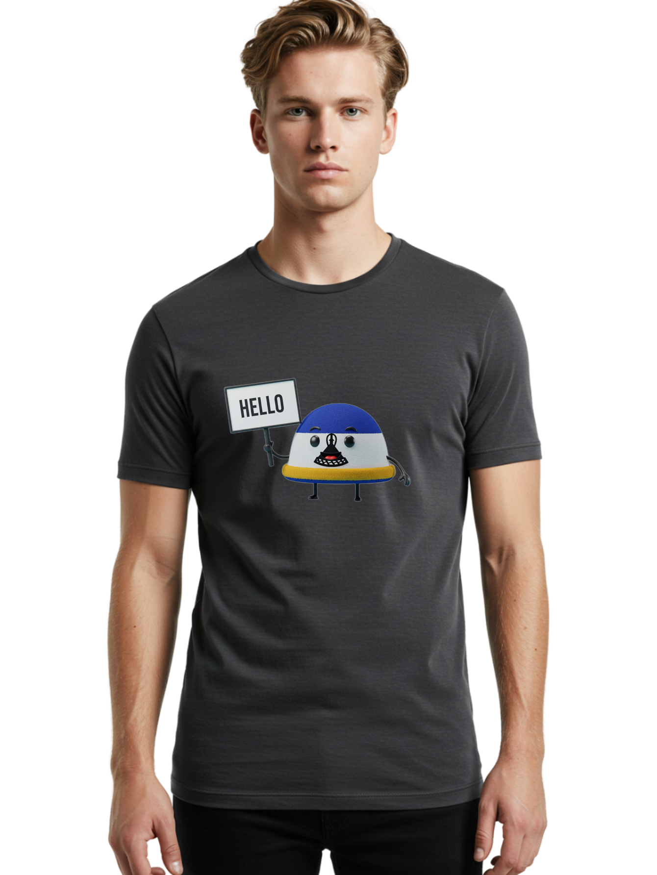 Hello Men'S Graphic Tee, 100% Cotton, Comfortable Casual Summer Wear, Machine Washable, Vintage Camera, Old Camera, Antique Camera, Black Camera, Classic Photography, Photography Equipment, Nostalgic Device, Film Camera, Camera Art Bag590