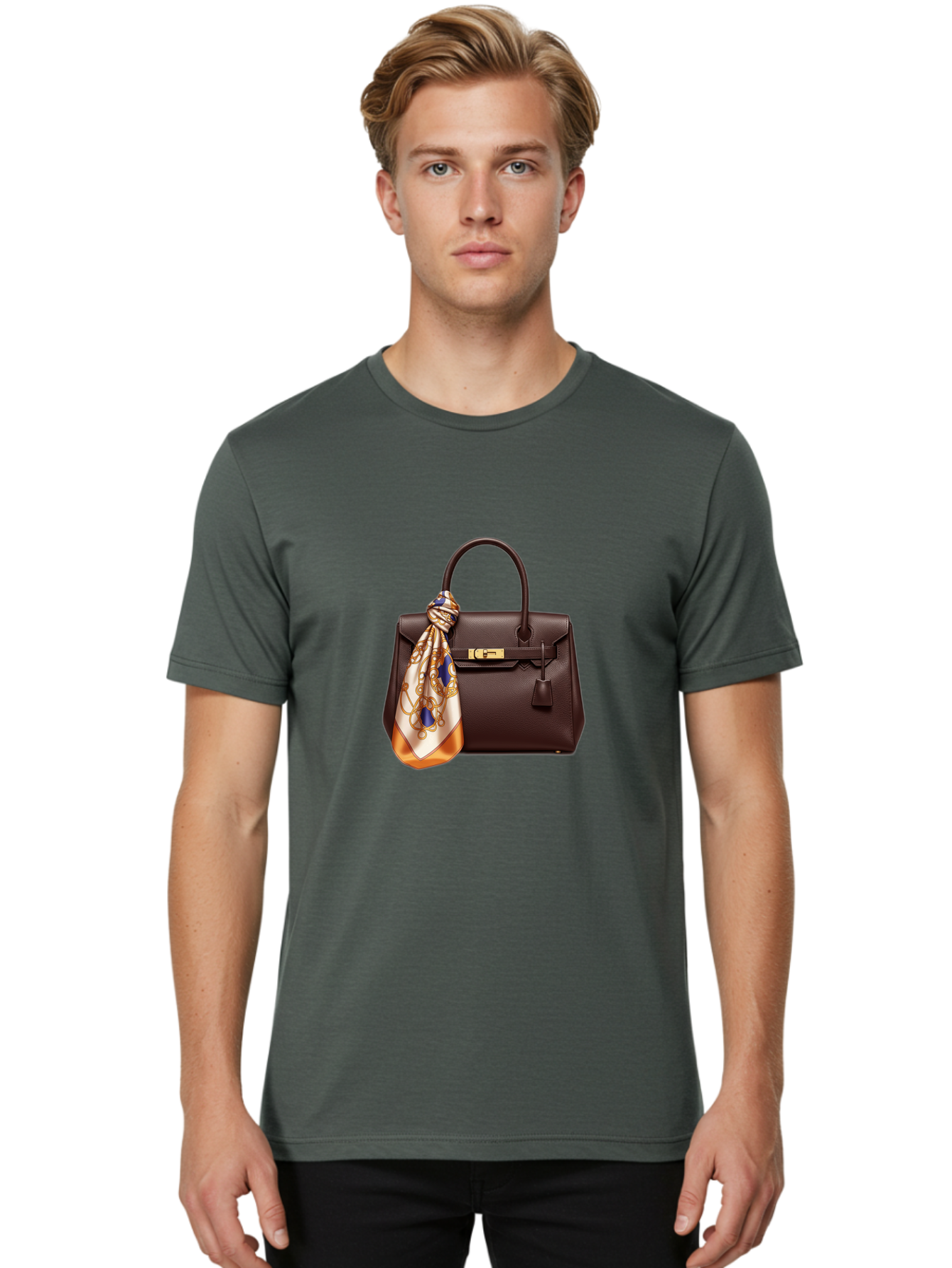 Hermes-Handbag Men'S Graphic Tee, 100% Cotton, Comfortable Casual Summer Wear, Machine Washable, Vintage Camera, Old Camera, Antique Camera, Black Camera, Classic Photography, Photography Equipment, Nostalgic Device, Film Camera, Camera Art Bag591