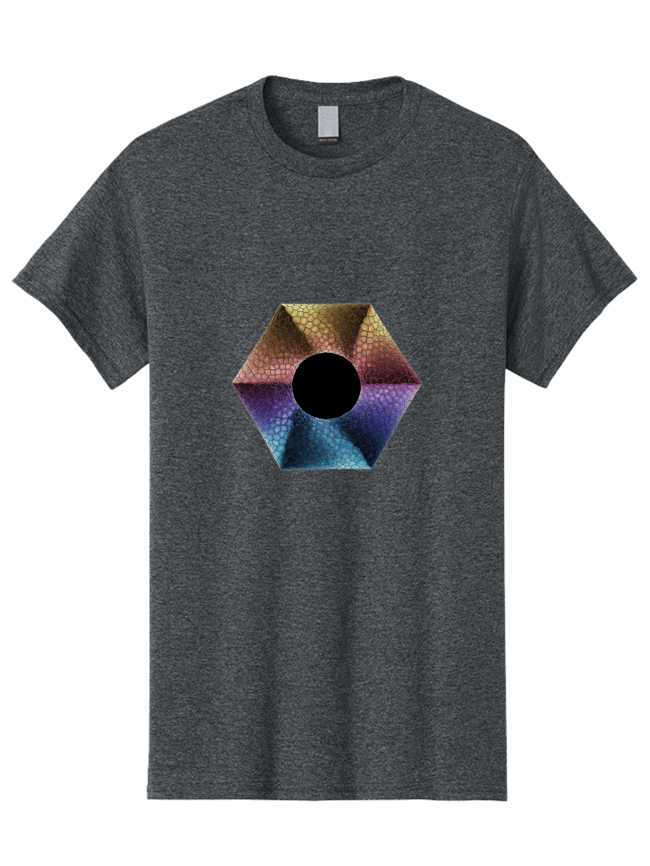 Hexagonal-Shape Men'S Graphic Tee, 100% Cotton, Comfortable Casual Summer Wear, Machine Washable, Vintage Camera, Old Camera, Antique Camera, Black Camera, Classic Photography, Photography Equipment, Nostalgic Device, Film Camera, Camera Art Bag592