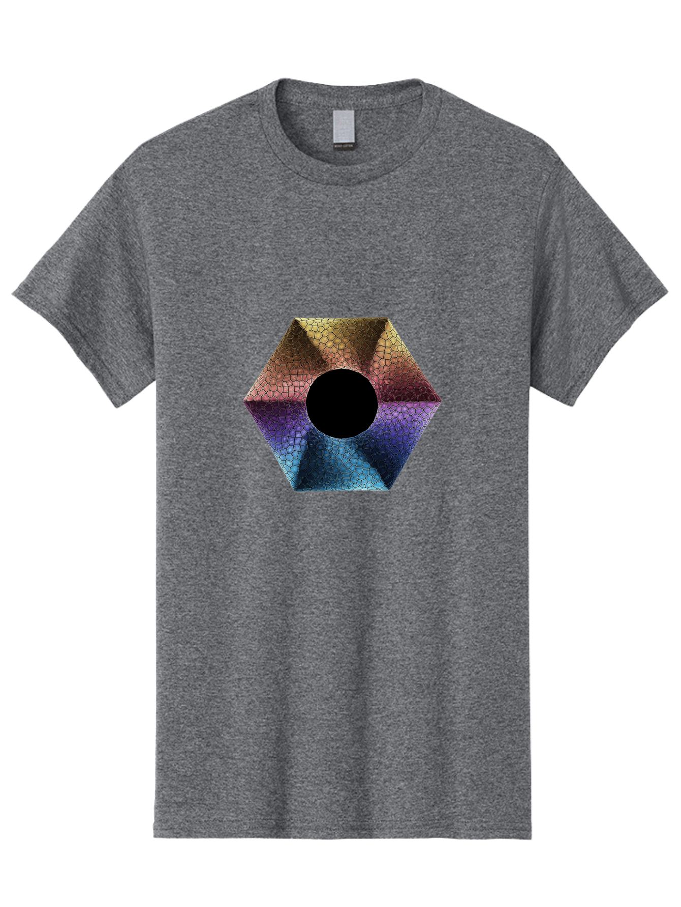 Hexagonal-Shape Men'S Graphic Tee, 100% Cotton, Comfortable Casual Summer Wear, Machine Washable, Vintage Camera, Old Camera, Antique Camera, Black Camera, Classic Photography, Photography Equipment, Nostalgic Device, Film Camera, Camera Art Bag592