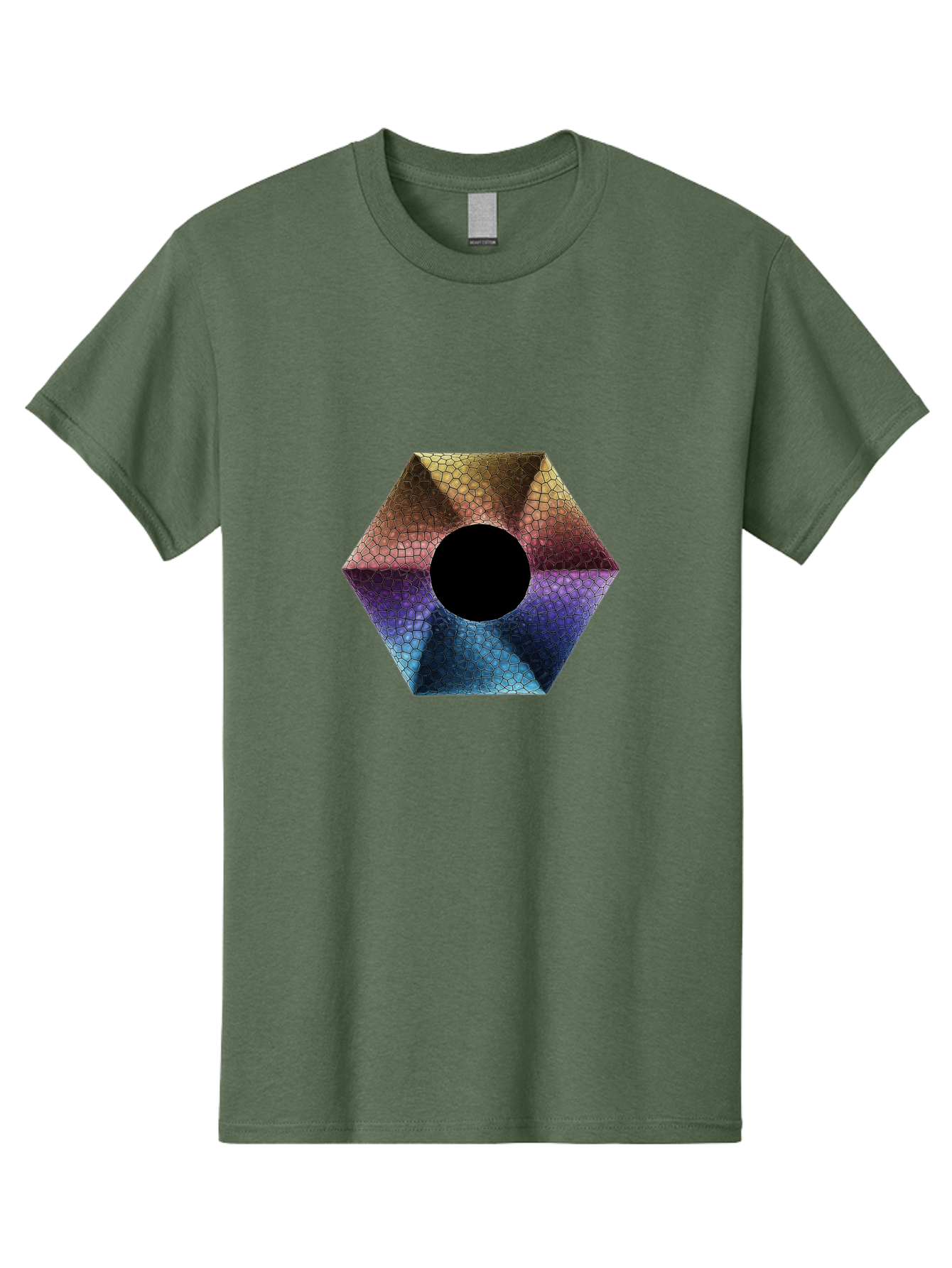 Hexagonal-Shape Men'S Graphic Tee, 100% Cotton, Comfortable Casual Summer Wear, Machine Washable, Vintage Camera, Old Camera, Antique Camera, Black Camera, Classic Photography, Photography Equipment, Nostalgic Device, Film Camera, Camera Art Bag592