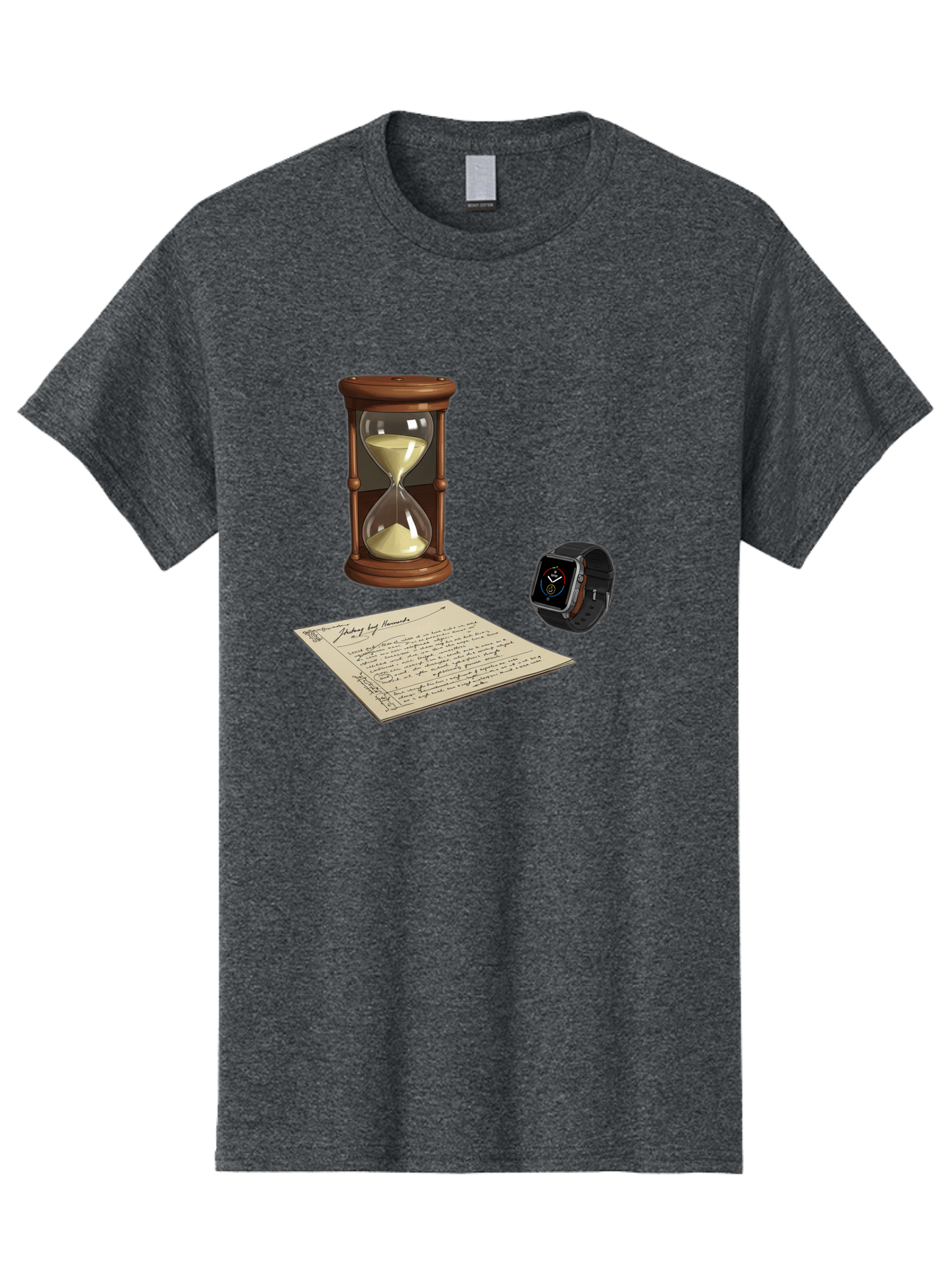 Hourglass-Watch-Letter Men'S Graphic Tee, 100% Cotton, Comfortable Casual Summer Wear, Machine Washable, Vintage Camera, Old Camera, Antique Camera, Black Camera, Classic Photography, Photography Equipment, Nostalgic Device, Film Camera, Bag597