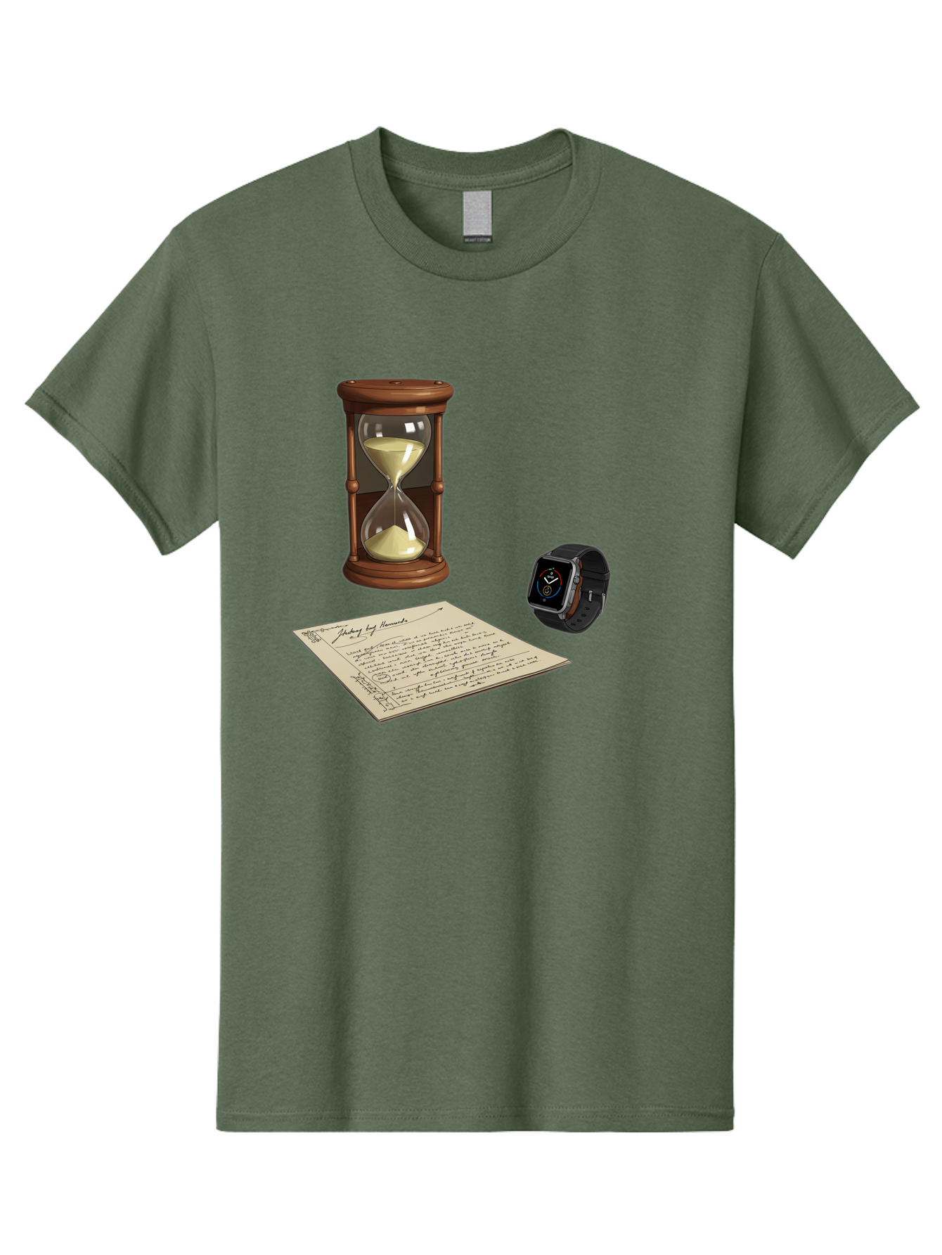 Hourglass-Watch-Letter Men'S Graphic Tee, 100% Cotton, Comfortable Casual Summer Wear, Machine Washable, Vintage Camera, Old Camera, Antique Camera, Black Camera, Classic Photography, Photography Equipment, Nostalgic Device, Film Camera, Bag597