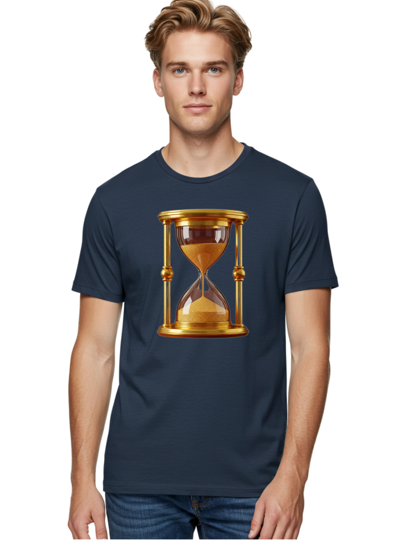 Hourglass Men'S Graphic Tee, 100% Cotton, Comfortable Casual Summer Wear, Machine Washable, Vintage Camera, Old Camera, Antique Camera, Black Camera, Classic Photography, Photography Equipment, Nostalgic Device, Film Camera, Camera Art Bag598
