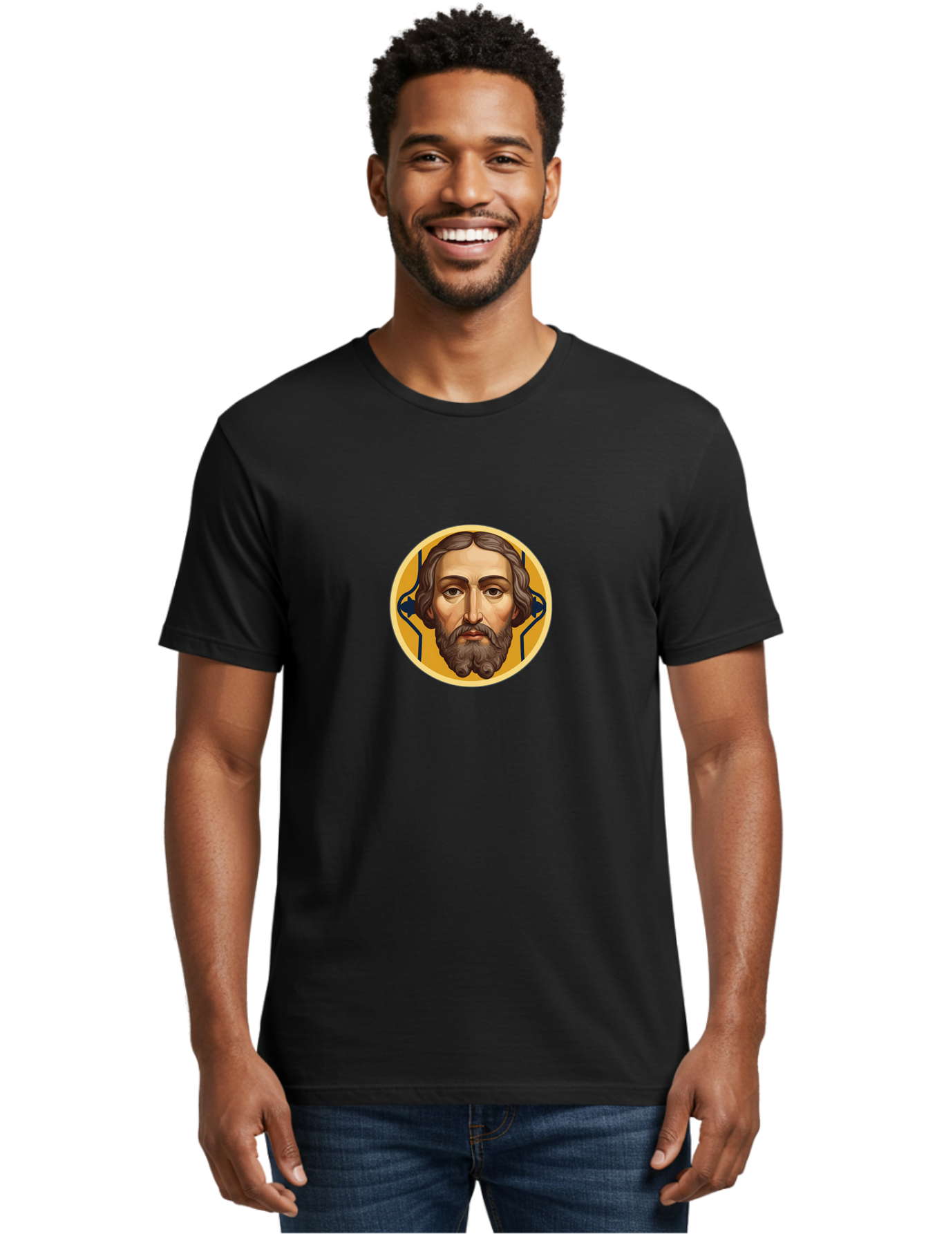 Jesus-Christ-Icon Men'S Graphic Tee, 100% Cotton, Comfortable Casual Summer Wear, Machine Washable, Vintage Camera, Old Camera, Antique Camera, Black Camera, Classic Photography, Photography Equipment, Nostalgic Device, Film Camera, Camera Art Bag622