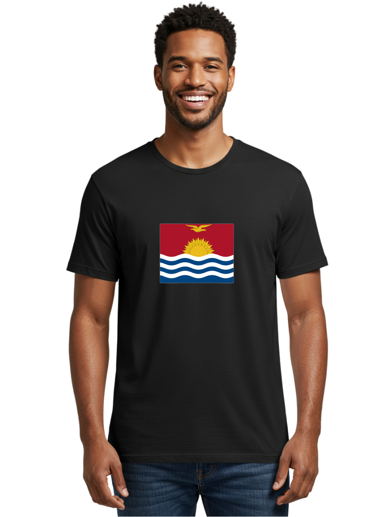 Kiribati-Flag-1 Men'S Graphic Tee, 100% Cotton, Comfortable Casual Summer Wear, Machine Washable, Vintage Camera, Old Camera, Antique Camera, Black Camera, Classic Photography, Photography Equipment, Nostalgic Device, Film Camera, Camera Art Bag643