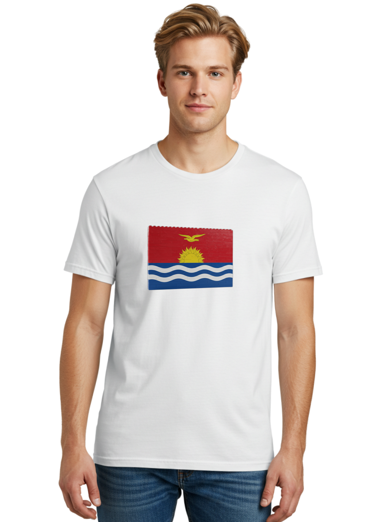 Kiribati-Flag-5 Men'S Graphic Tee, 100% Cotton, Comfortable Casual Summer Wear, Machine Washable, Vintage Camera, Old Camera, Antique Camera, Black Camera, Classic Photography, Photography Equipment, Nostalgic Device, Film Camera, Camera Art Bag647