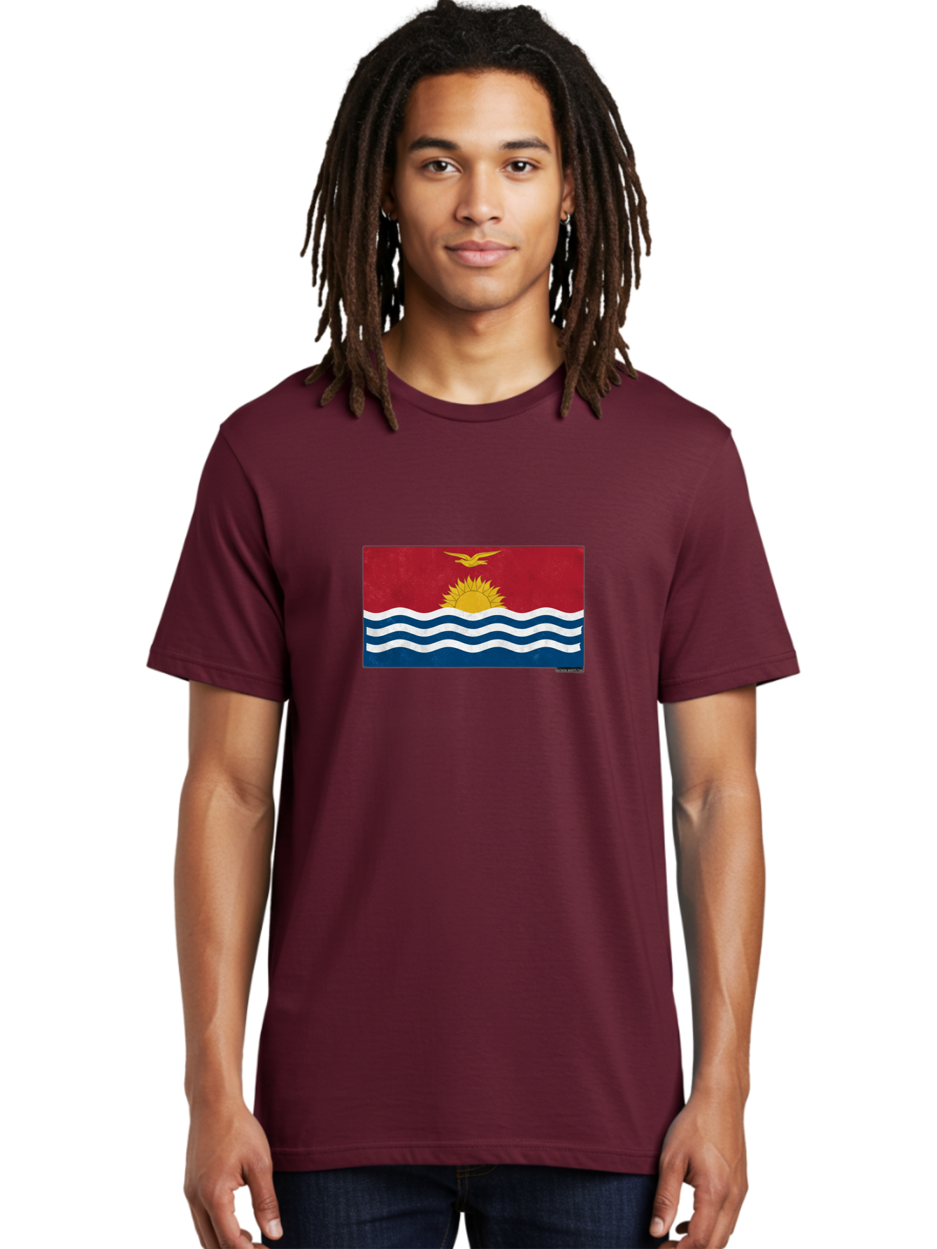 Kiribati-Flag-7 Men'S Graphic Tee, 100% Cotton, Comfortable Casual Summer Wear, Machine Washable, Vintage Camera, Old Camera, Antique Camera, Black Camera, Classic Photography, Photography Equipment, Nostalgic Device, Film Camera, Camera Art Bag649