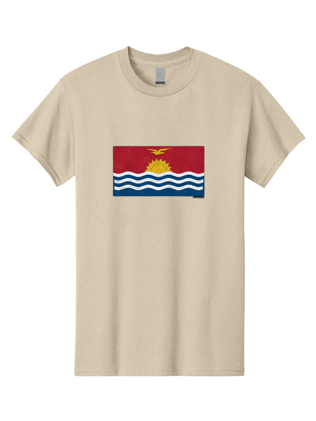 Kiribati-Flag-7 Men'S Graphic Tee, 100% Cotton, Comfortable Casual Summer Wear, Machine Washable, Vintage Camera, Old Camera, Antique Camera, Black Camera, Classic Photography, Photography Equipment, Nostalgic Device, Film Camera, Camera Art Bag649