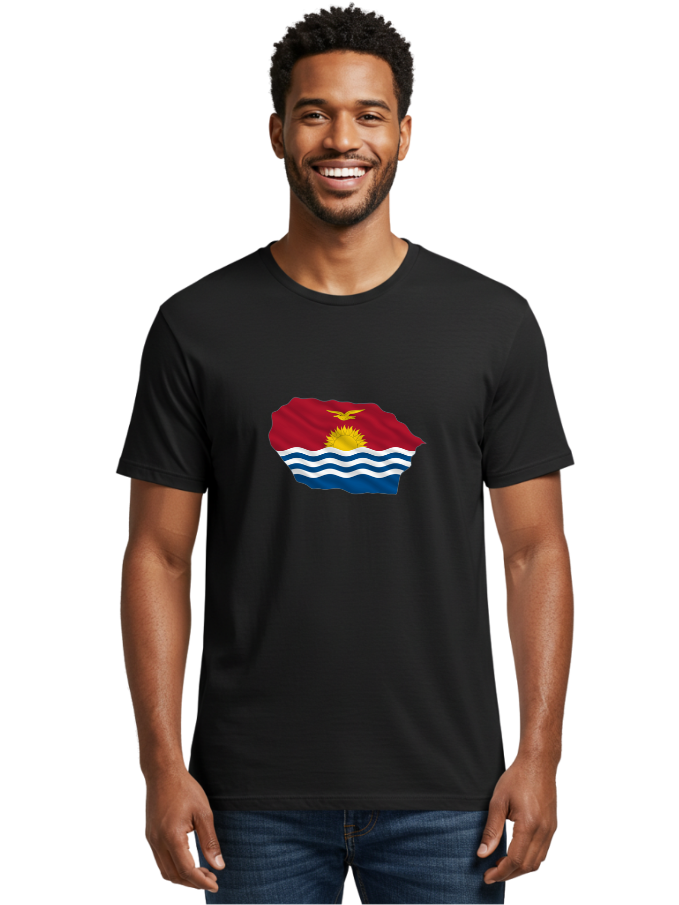 Kiribati-Flag-9 Men'S Graphic Tee, 100% Cotton, Comfortable Casual Summer Wear, Machine Washable, Vintage Camera, Old Camera, Antique Camera, Black Camera, Classic Photography, Photography Equipment, Nostalgic Device, Film Camera, Camera Art Bag651