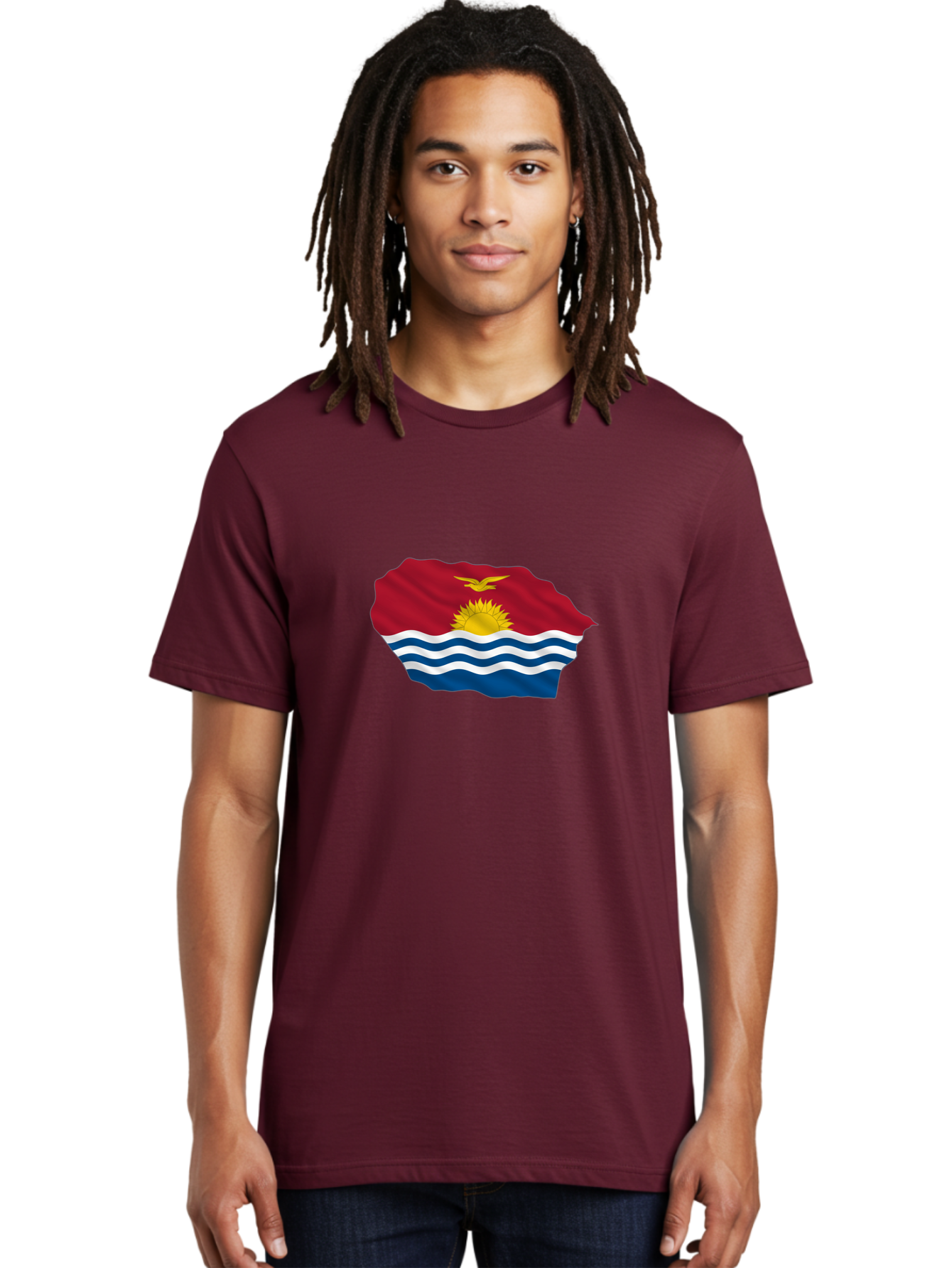 Kiribati-Flag-9 Men'S Graphic Tee, 100% Cotton, Comfortable Casual Summer Wear, Machine Washable, Vintage Camera, Old Camera, Antique Camera, Black Camera, Classic Photography, Photography Equipment, Nostalgic Device, Film Camera, Camera Art Bag651