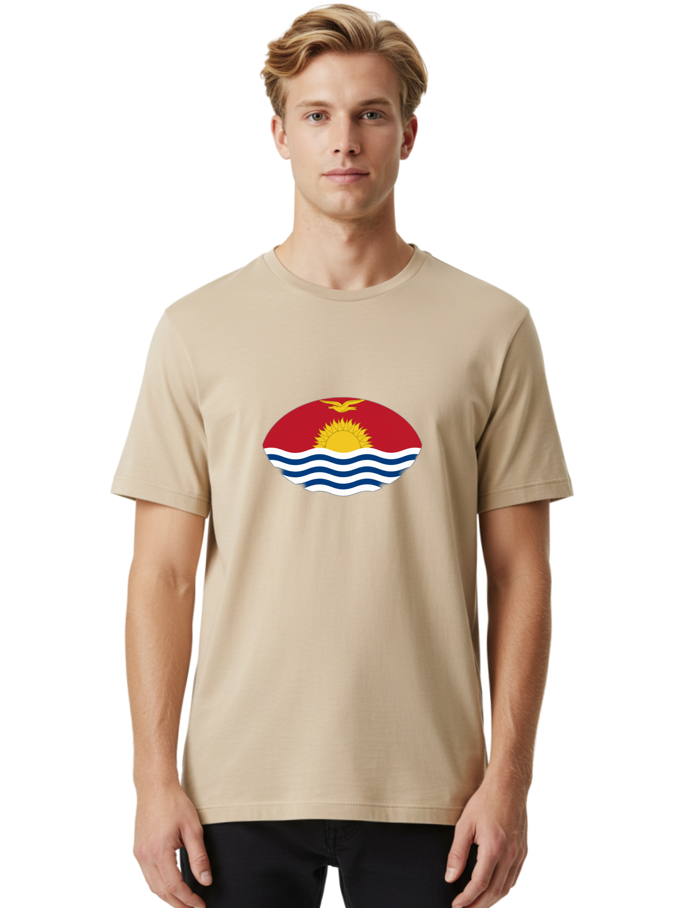 Kiribati-Flag Men'S Graphic Tee, 100% Cotton, Comfortable Casual Summer Wear, Machine Washable, Vintage Camera, Old Camera, Antique Camera, Black Camera, Classic Photography, Photography Equipment, Nostalgic Device, Film Camera, Camera Art Bag652