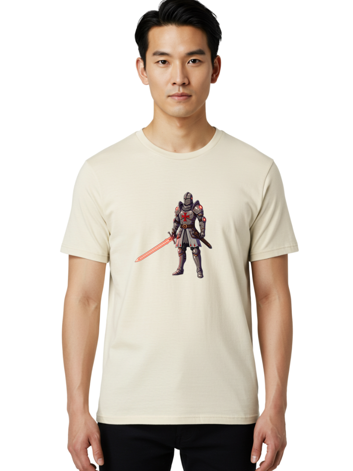 Knight-Templar Men'S Graphic Tee, 100% Cotton, Comfortable Casual Summer Wear, Machine Washable, Vintage Camera, Old Camera, Antique Camera, Black Camera, Classic Photography, Photography Equipment, Nostalgic Device, Film Camera, Camera Art Bag656