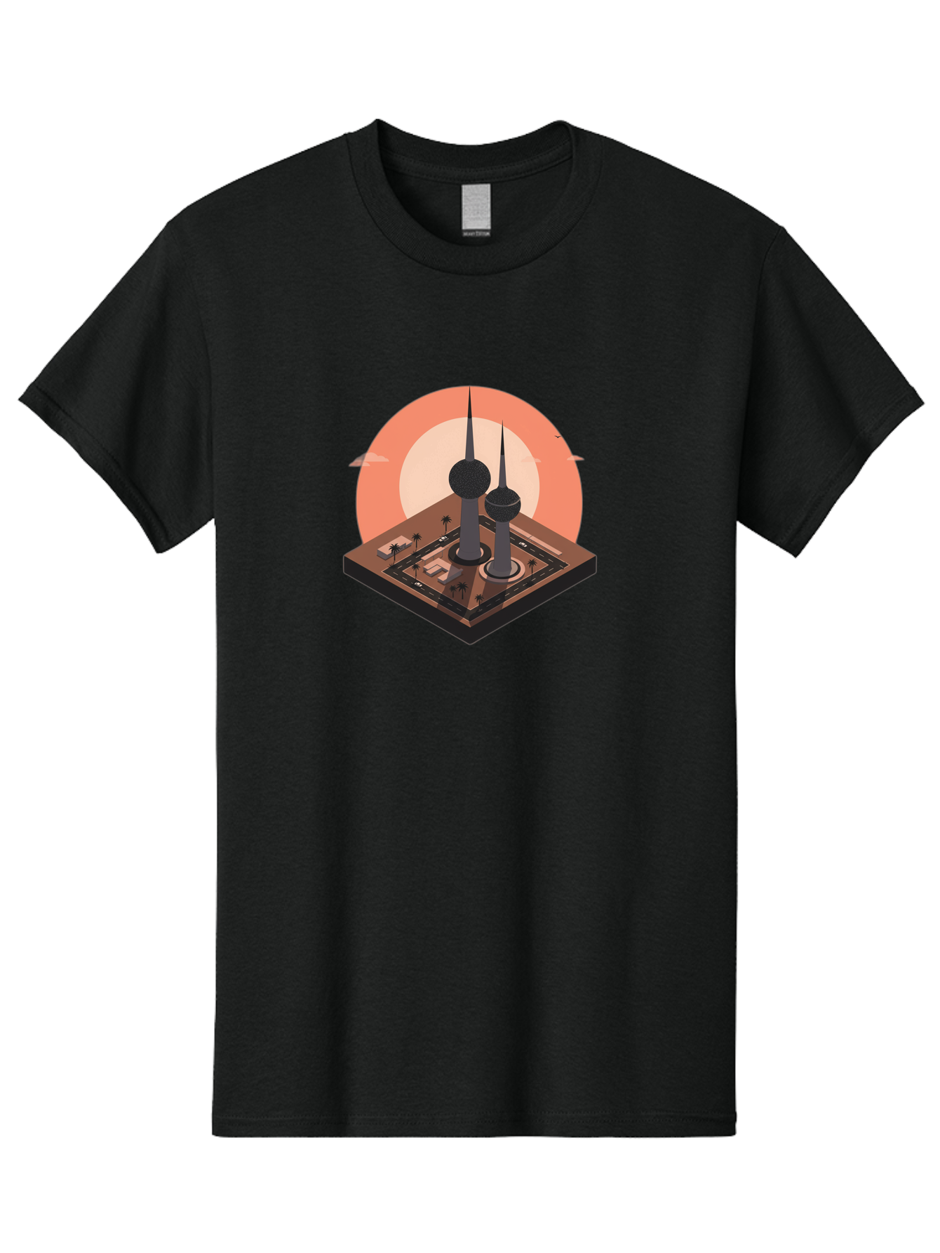 Kuwait-Towers-2 Men'S Graphic Tee, 100% Cotton, Comfortable Casual Summer Wear, Machine Washable, Vintage Camera, Old Camera, Antique Camera, Black Camera, Classic Photography, Photography Equipment, Nostalgic Device, Film Camera, Camera Art Bag669
