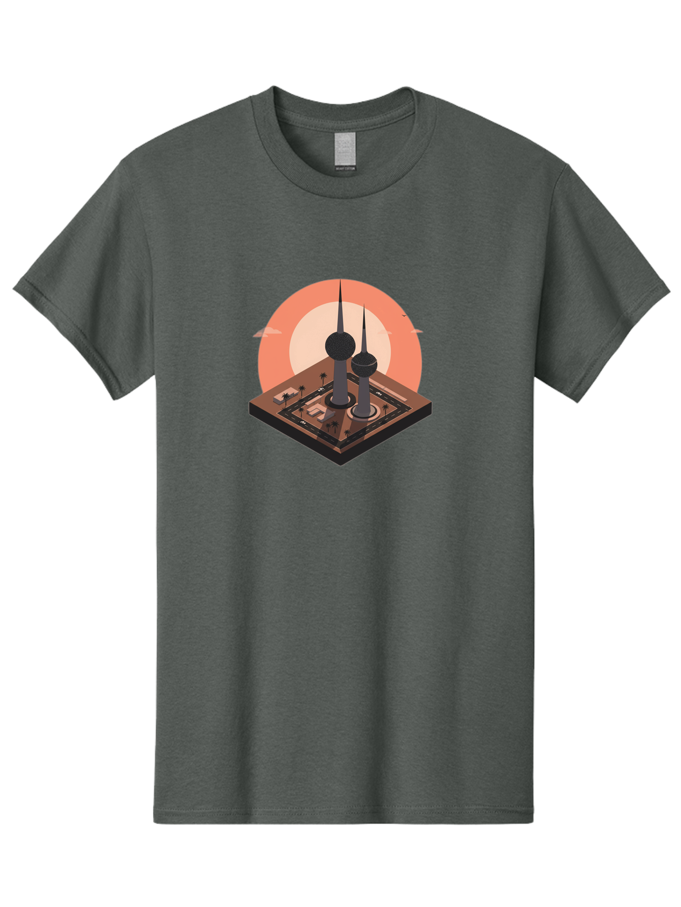 Kuwait-Towers-2 Men'S Graphic Tee, 100% Cotton, Comfortable Casual Summer Wear, Machine Washable, Vintage Camera, Old Camera, Antique Camera, Black Camera, Classic Photography, Photography Equipment, Nostalgic Device, Film Camera, Camera Art Bag669