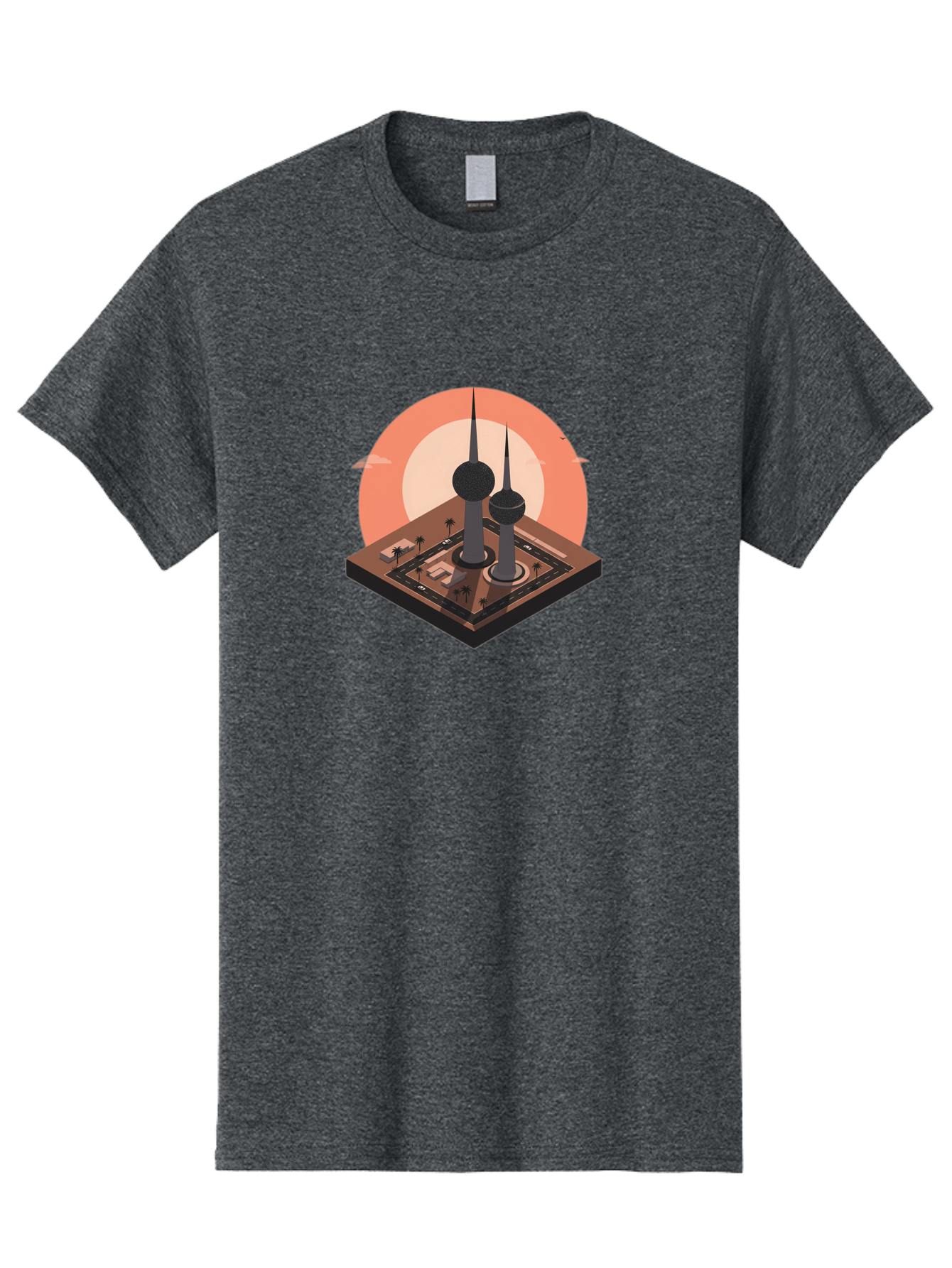 Kuwait-Towers-2 Men'S Graphic Tee, 100% Cotton, Comfortable Casual Summer Wear, Machine Washable, Vintage Camera, Old Camera, Antique Camera, Black Camera, Classic Photography, Photography Equipment, Nostalgic Device, Film Camera, Camera Art Bag669