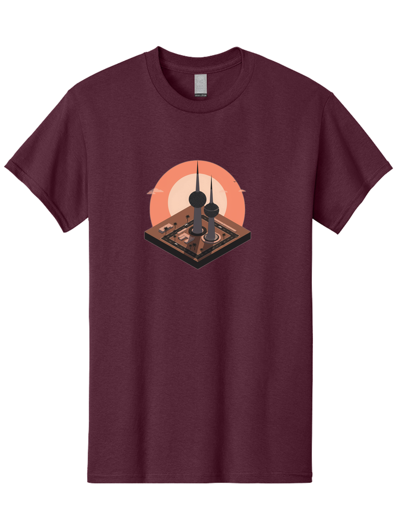 Kuwait-Towers-2 Men'S Graphic Tee, 100% Cotton, Comfortable Casual Summer Wear, Machine Washable, Vintage Camera, Old Camera, Antique Camera, Black Camera, Classic Photography, Photography Equipment, Nostalgic Device, Film Camera, Camera Art Bag669