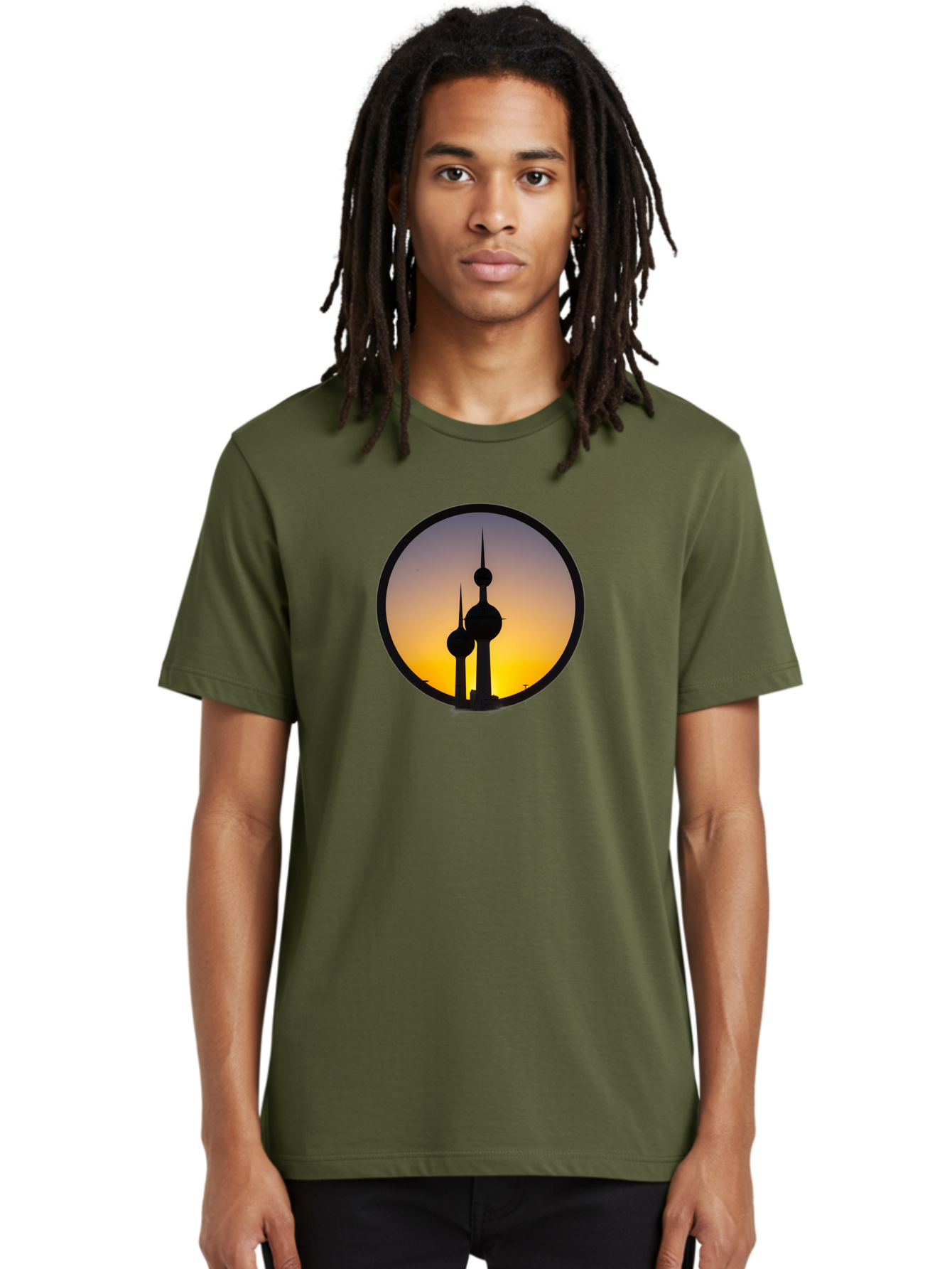 Kuwait-Towers-4 Men'S Graphic Tee, 100% Cotton, Comfortable Casual Summer Wear, Machine Washable, Vintage Camera, Old Camera, Antique Camera, Black Camera, Classic Photography, Photography Equipment, Nostalgic Device, Film Camera, Camera Art Bag671