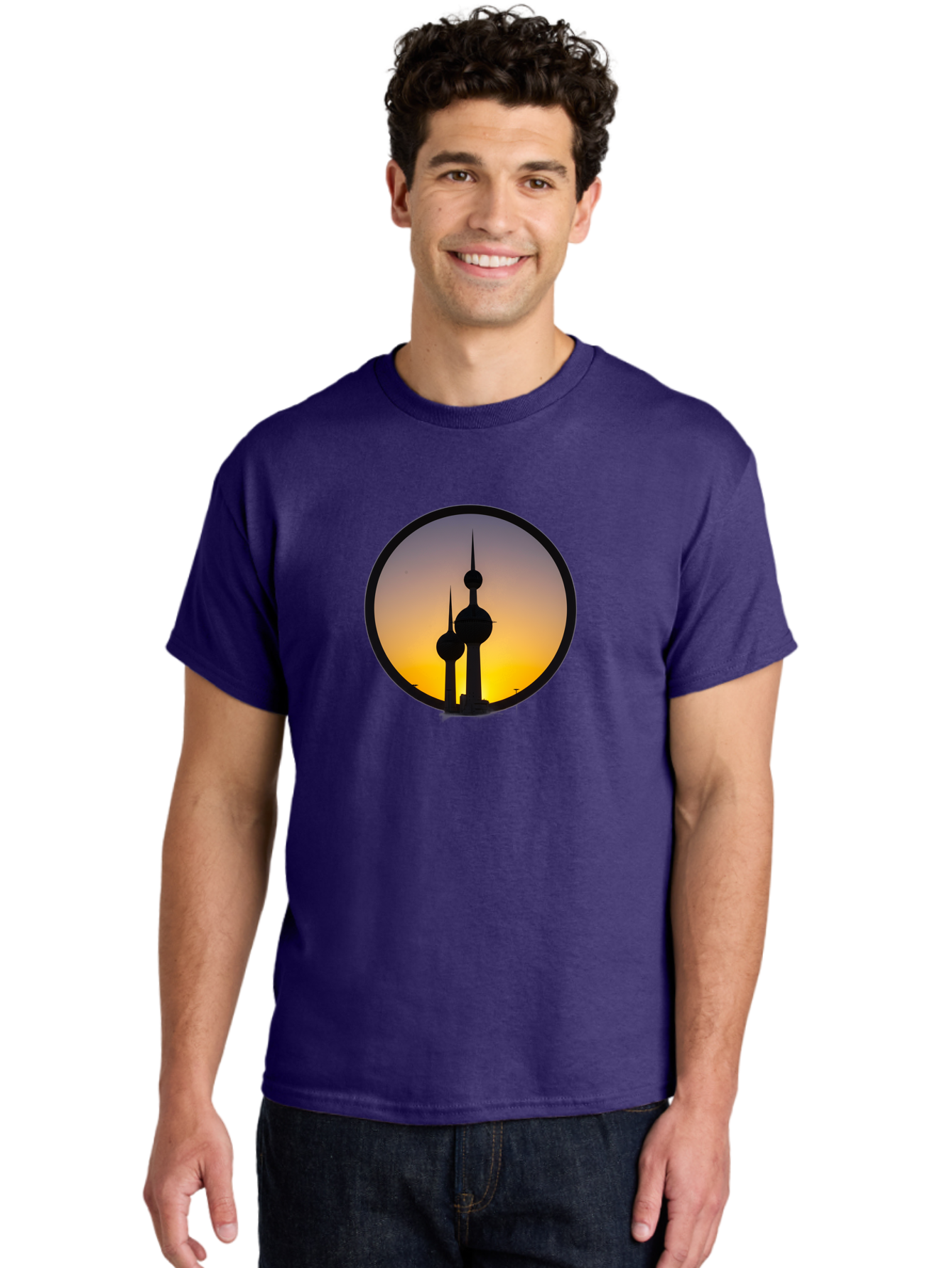 Kuwait-Towers-4 Men'S Graphic Tee, 100% Cotton, Comfortable Casual Summer Wear, Machine Washable, Vintage Camera, Old Camera, Antique Camera, Black Camera, Classic Photography, Photography Equipment, Nostalgic Device, Film Camera, Camera Art Bag671
