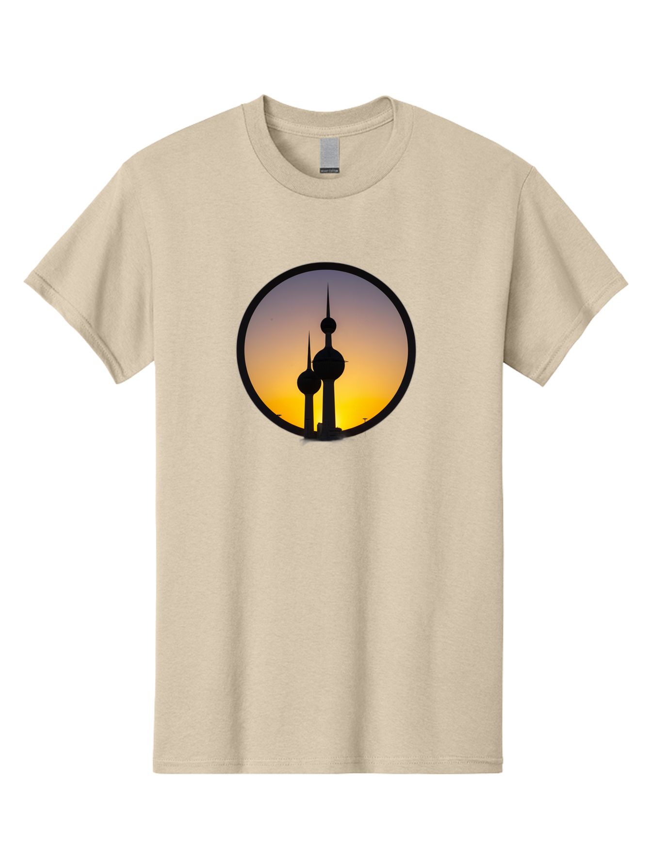 Kuwait-Towers-4 Men'S Graphic Tee, 100% Cotton, Comfortable Casual Summer Wear, Machine Washable, Vintage Camera, Old Camera, Antique Camera, Black Camera, Classic Photography, Photography Equipment, Nostalgic Device, Film Camera, Camera Art Bag671
