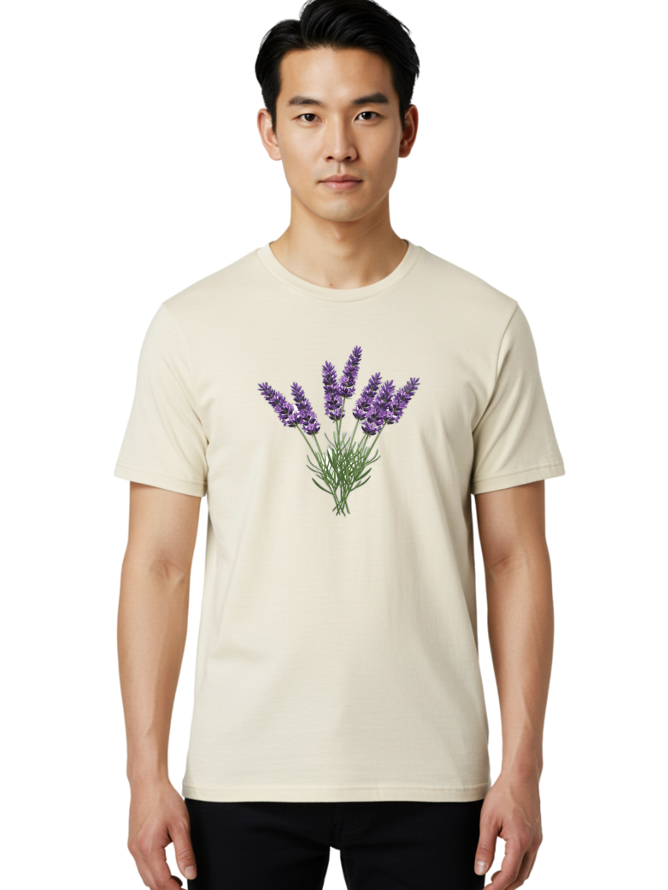 Lavender-Flowers Men'S Graphic Tee, 100% Cotton, Comfortable Casual Summer Wear, Machine Washable, Vintage Camera, Old Camera, Antique Camera, Black Camera, Classic Photography, Photography Equipment, Nostalgic Device, Film Camera, Camera Art Bag682